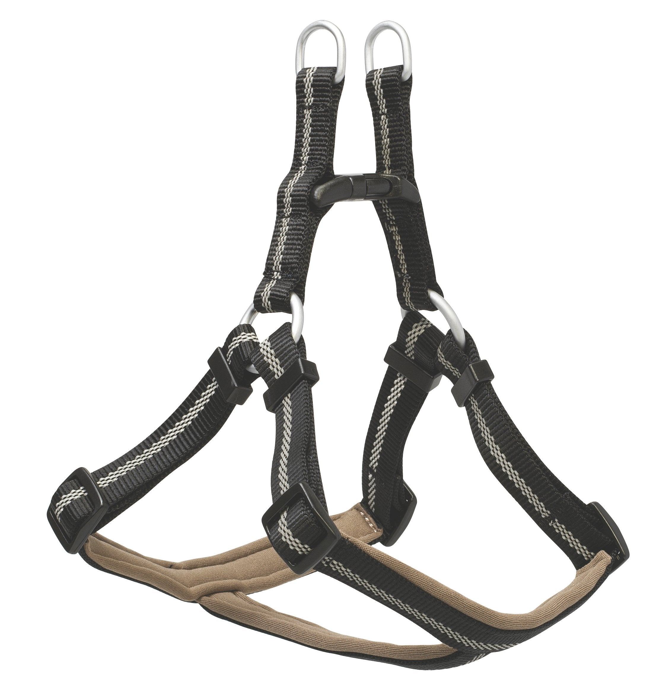 Terrain D.O.G. Reflective Neoprene Lined Harness, Black, Medium, 16-25 Inch Girth Size