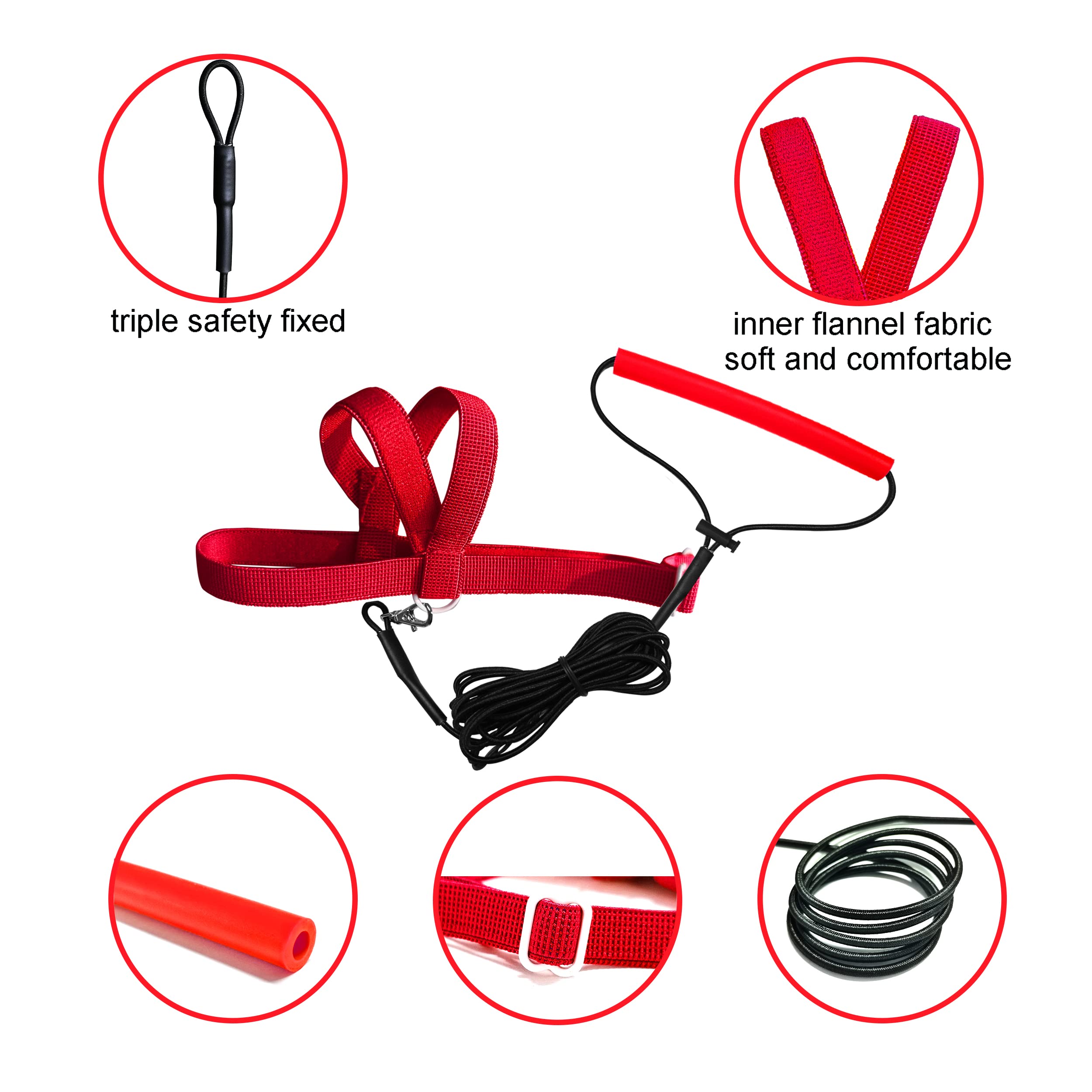 Vanfavori Adjustable Bird Harness With 80 Inch Leash, Xs Size For Peony Parrot Love Bird Weight 45-65 Grams With Outdoor Flying Training Rope, Red