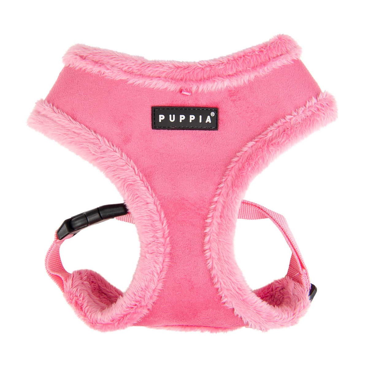 Puppia Terry Dog Harness Over-The-Head Winter Suede Warm No Choke No Pull Training Walking For Small And Medium Dog, Pink, X-Large