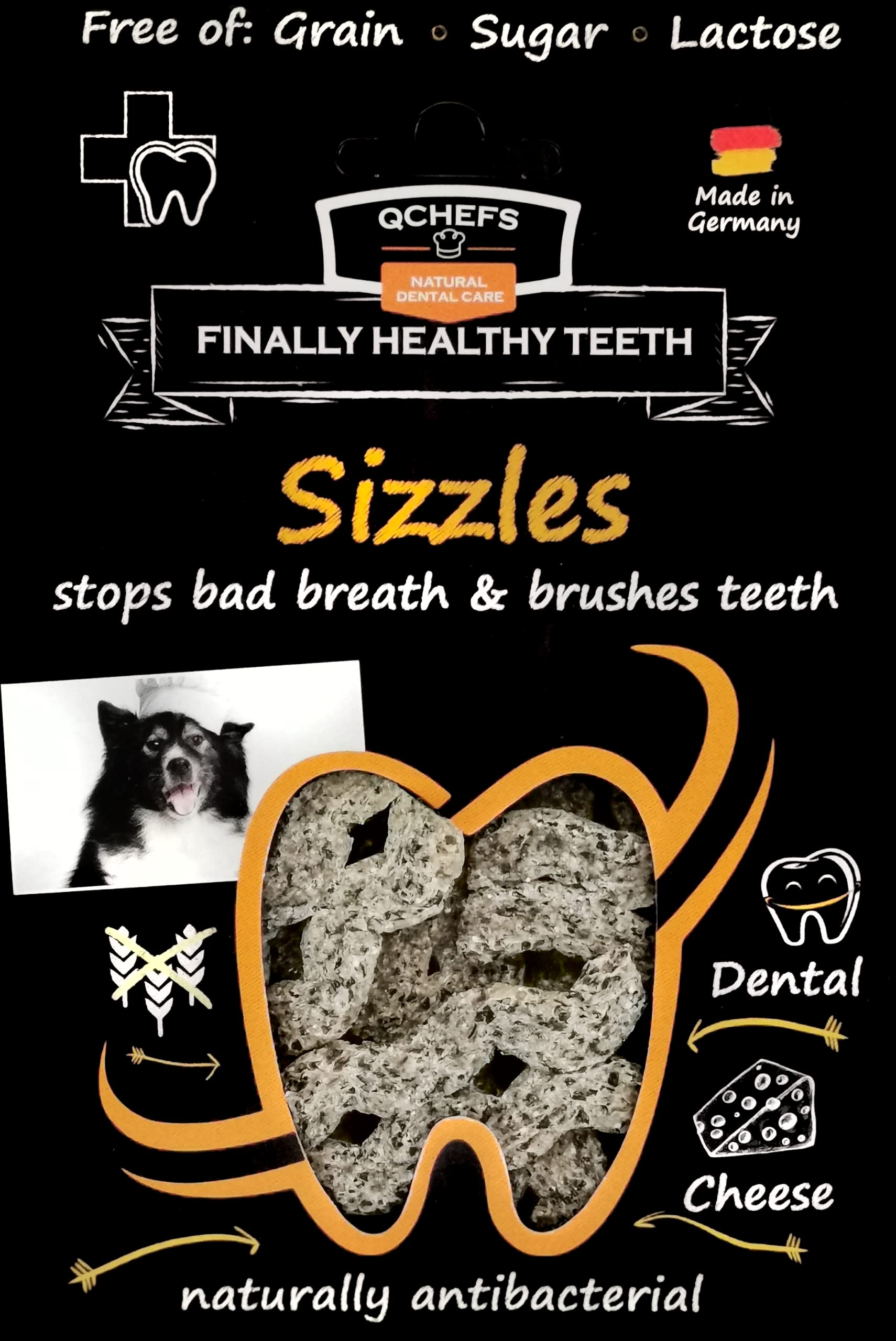 QCHEFS Sizzles for Dogs - One Month Supply* - Oral Health Snack with Amino Acids