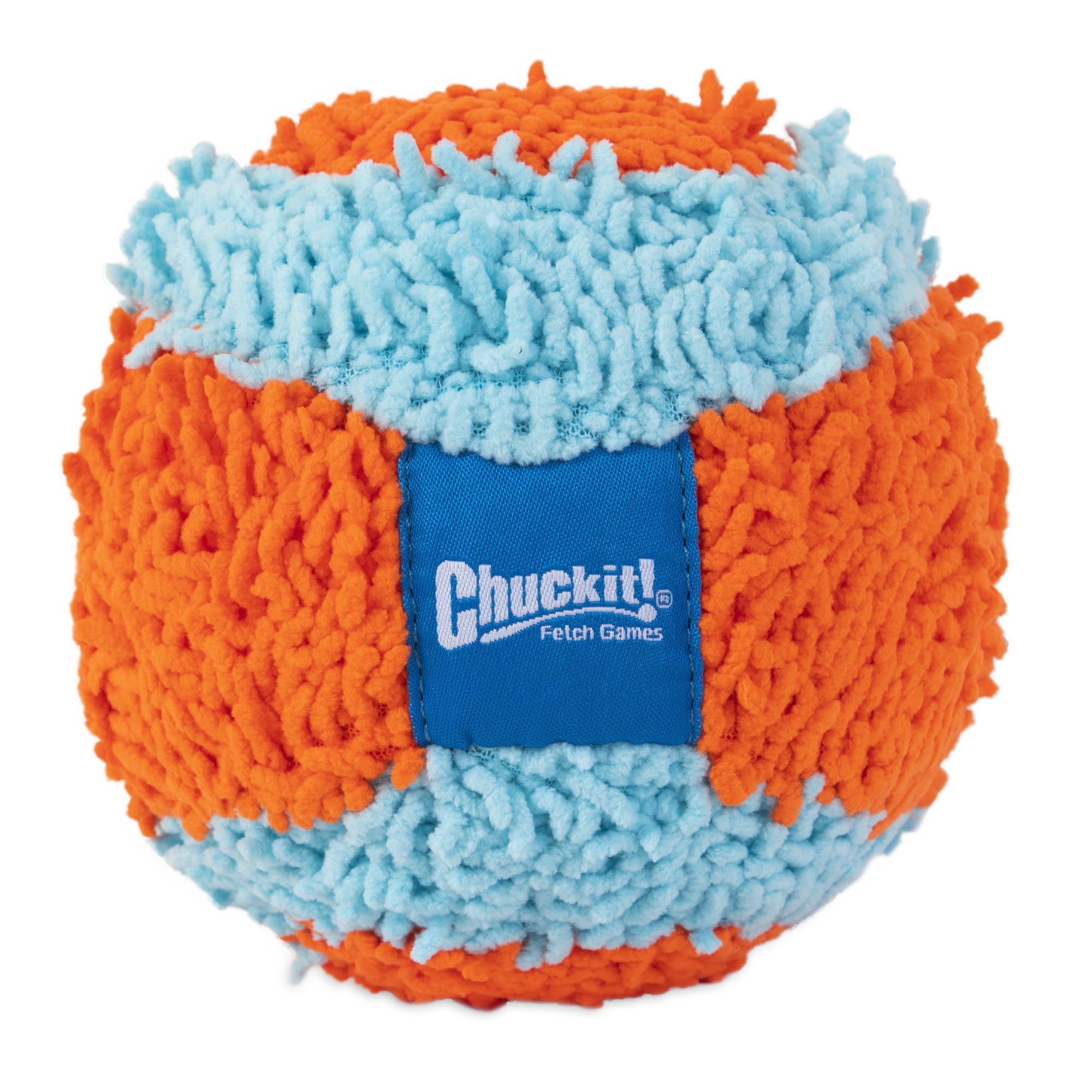 Chuckit! Indoor Fetch Ball Dog Toy For Dogs - Interactive Dog Toys For Boredom, 4.75 Inch, Orange And Blue