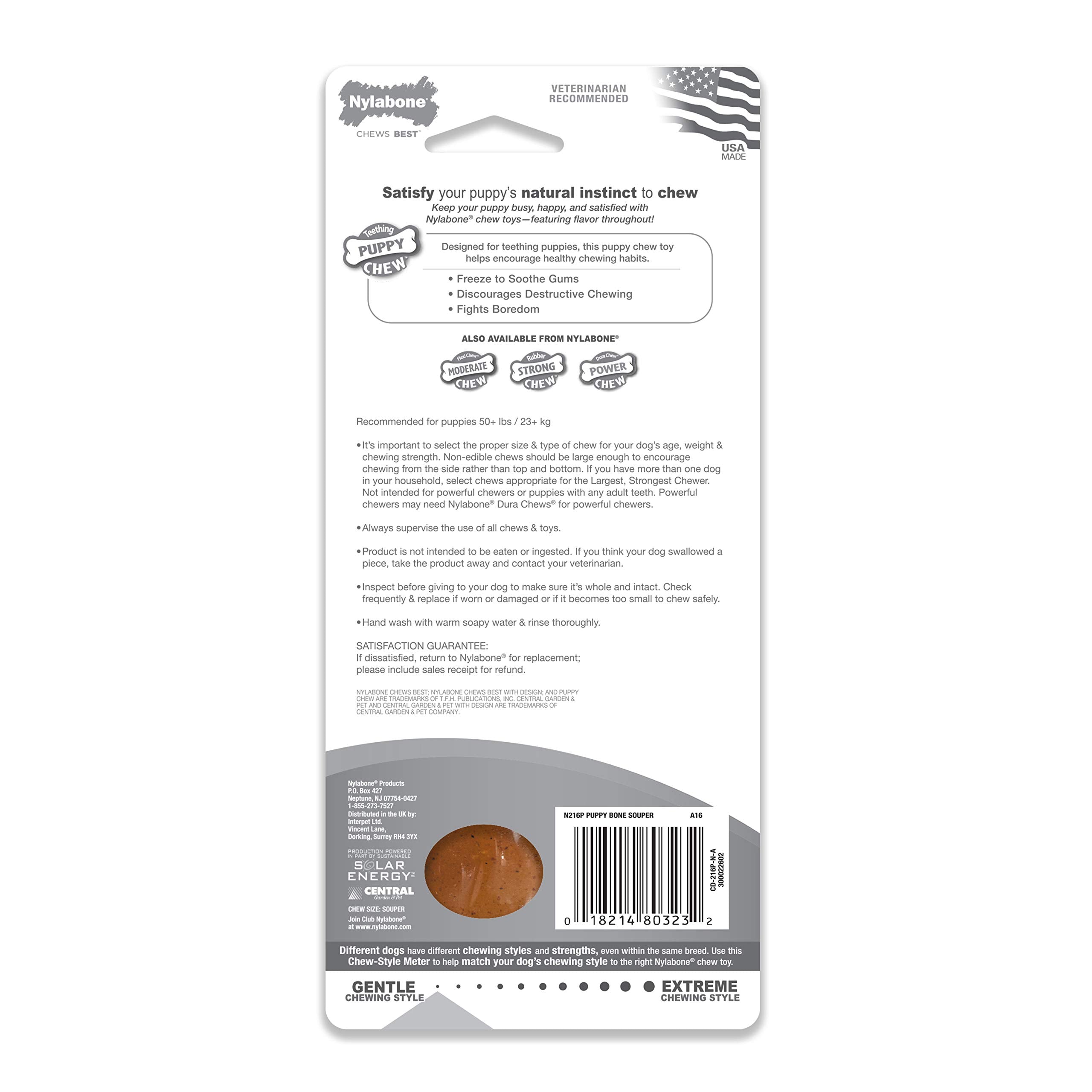 Nylabone Knuckle Bone Puppy Chew Toy For Dogs, Chewing Toys For Puppies, Chicken Flavor, X-Large - Over 50 Ibs, 1 Count