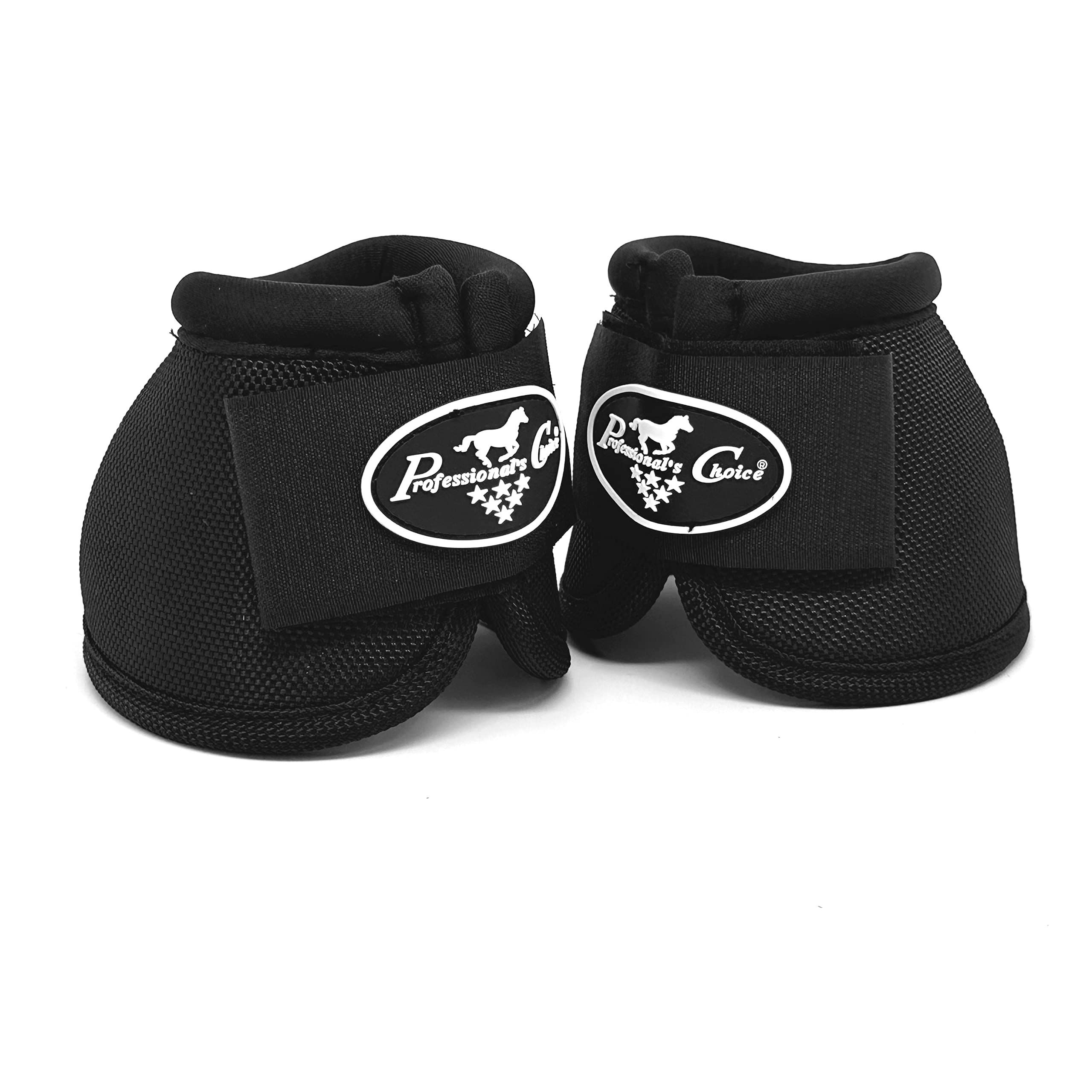 Professional'S Choice Ballistic Overreach Bell Boots For Horses | Superb Protection, Durability & Comfort | Quick Wrap Hook & Loop | Sold In Pairs | Xxxl Black