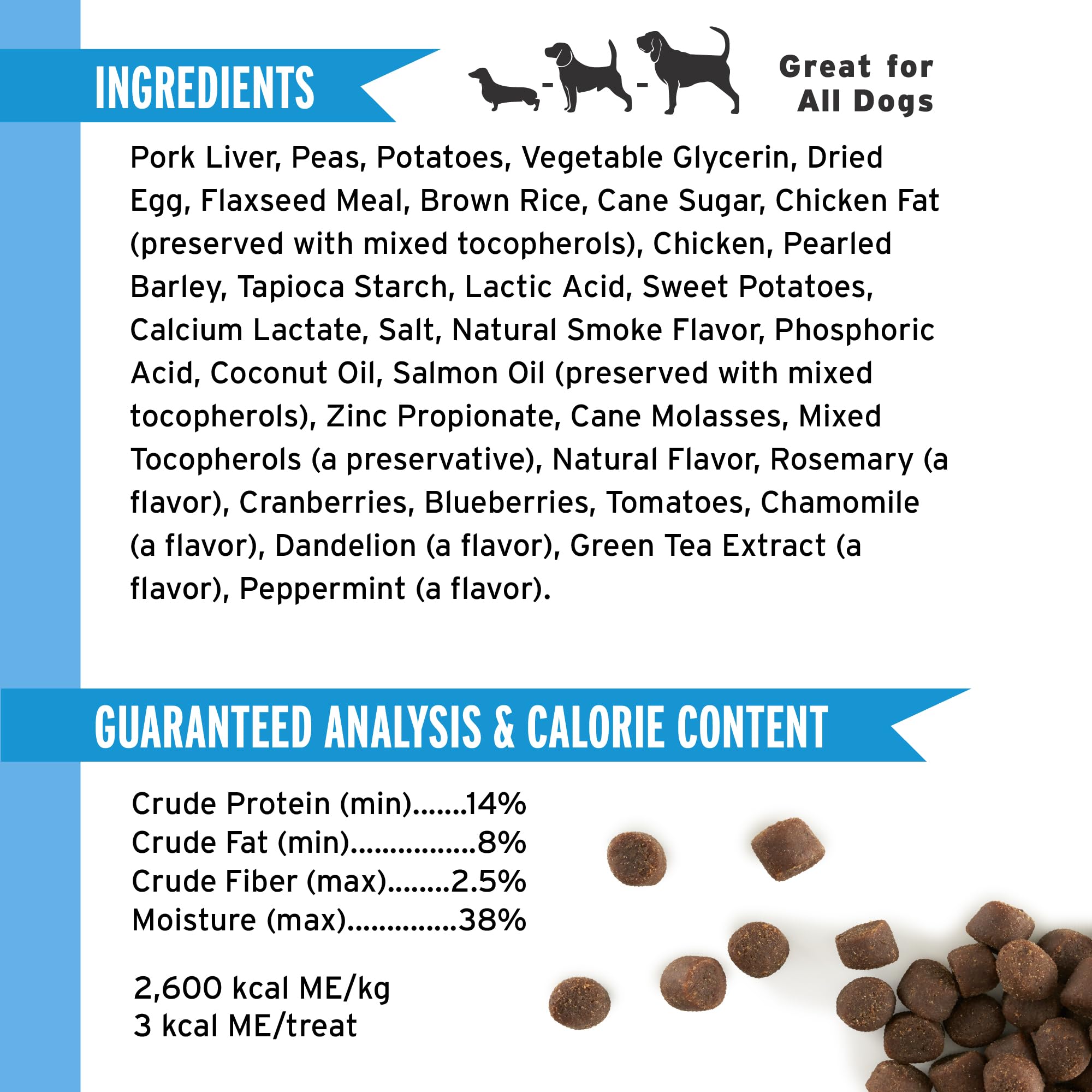 Pet Botanics 20 oz. Pouch Training Reward Soft & Chewy, Chicken Flavor, with 500 Treats Per Bag, The Choice of Top Trainers