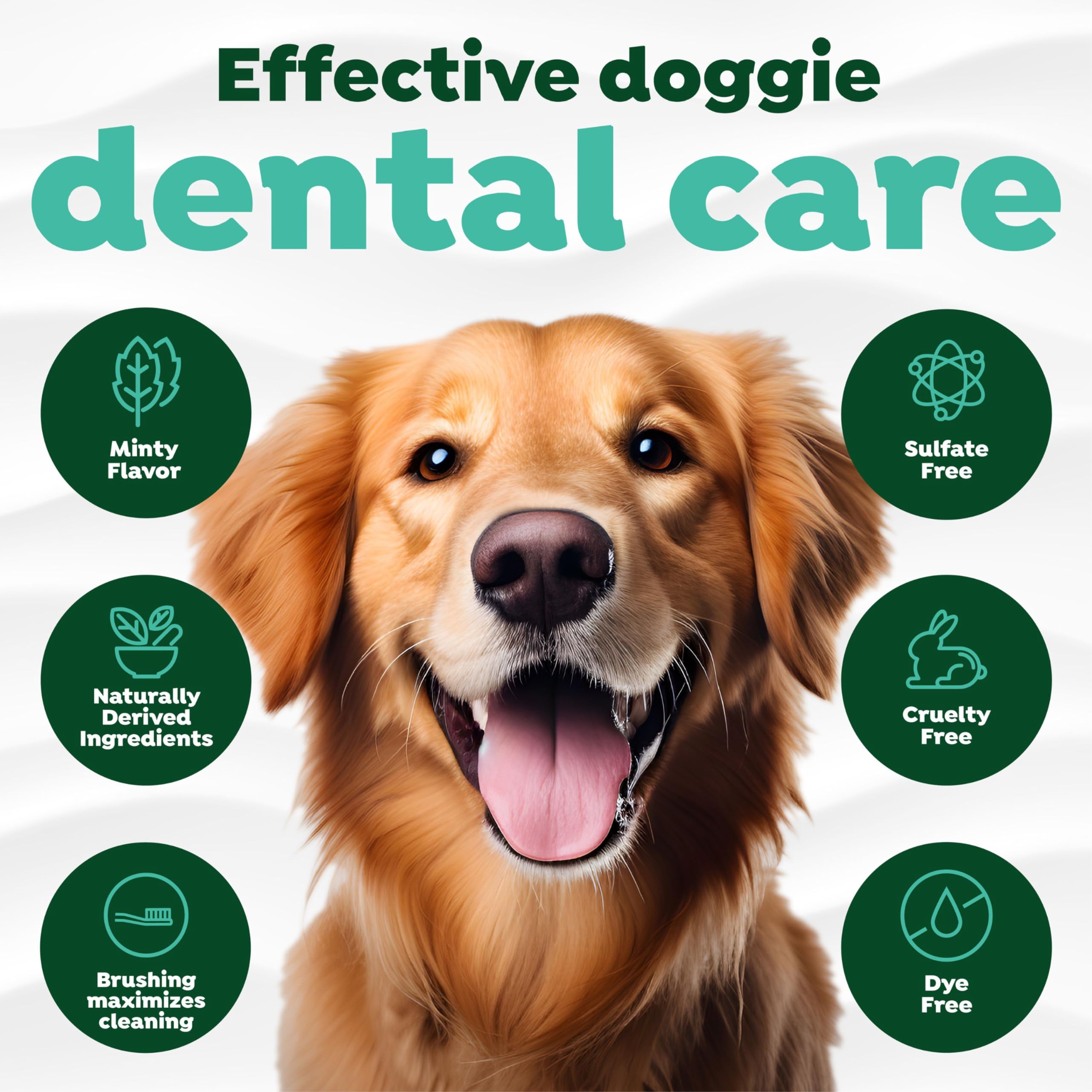 TropiClean Fresh Breath & Tartar Control Total Care System for Large Dogs | Dog Toothpaste & Brush | Dental Gel for Dogs
