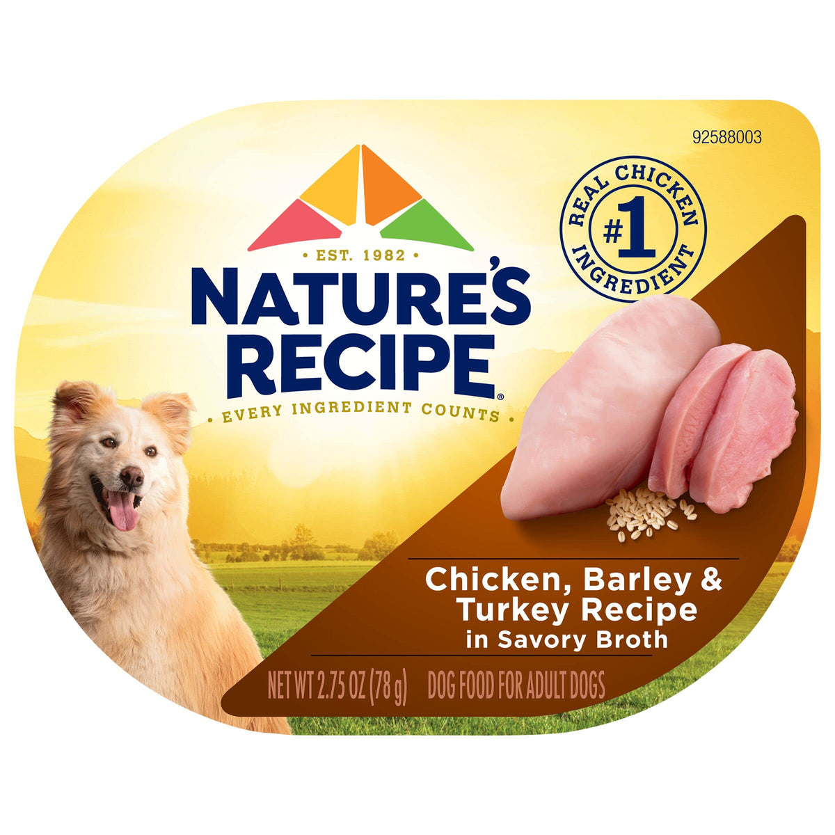 Nature'S Recipe Wet Dog Food, Chicken & Turkey In Broth Recipe, 2.75 Ounce Cup (Pack Of 12)