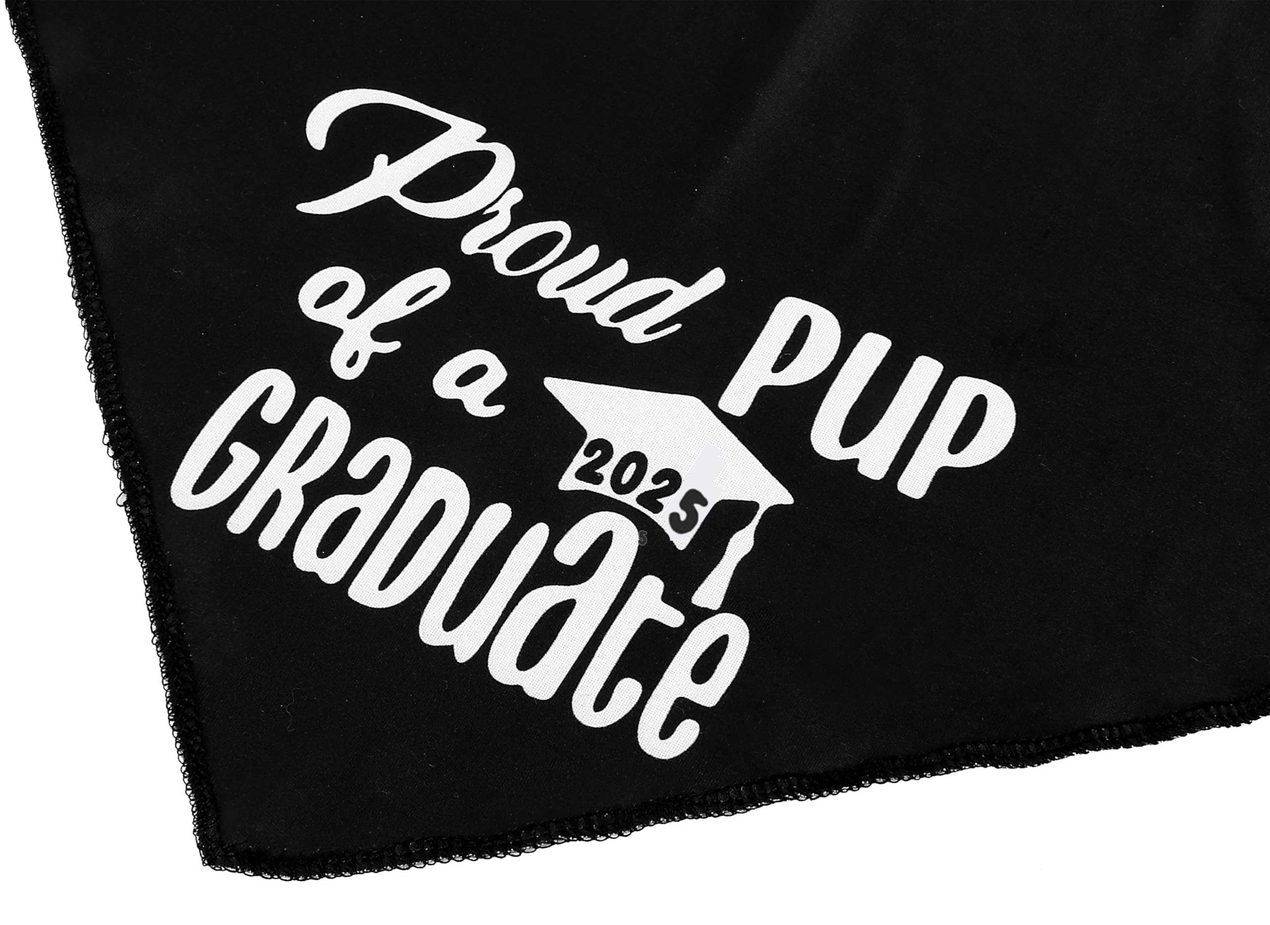 JPB Graduation Dog Bandana 2025, Large Black Pet Accessory for Celebrating Special Moments