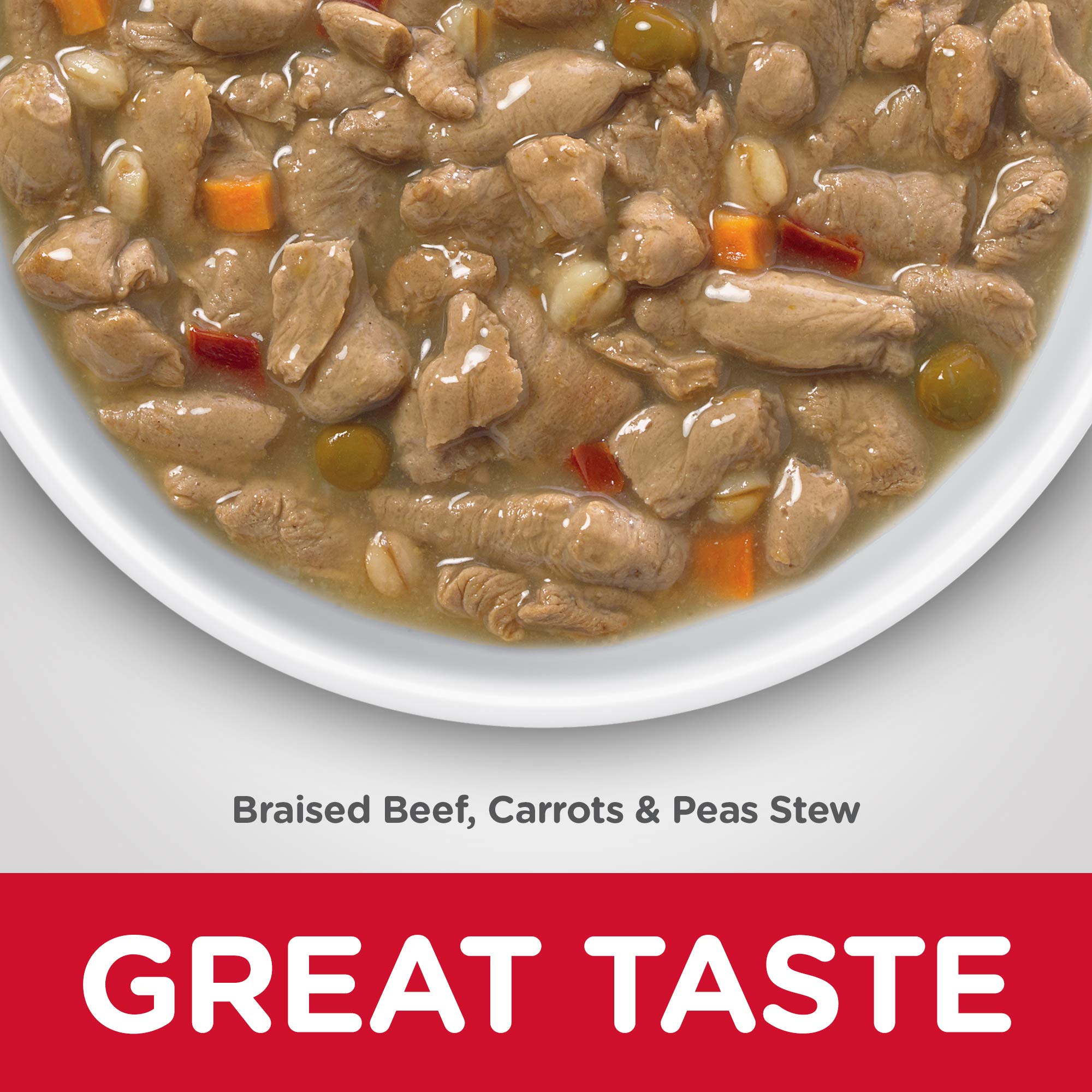 Hills Science Diet Healthy Cuisine, Adult 1-6, Great Taste, Wet Dog Food, Braised Beef, Carrots & Peas Stew, 12.5 oz Can, Case