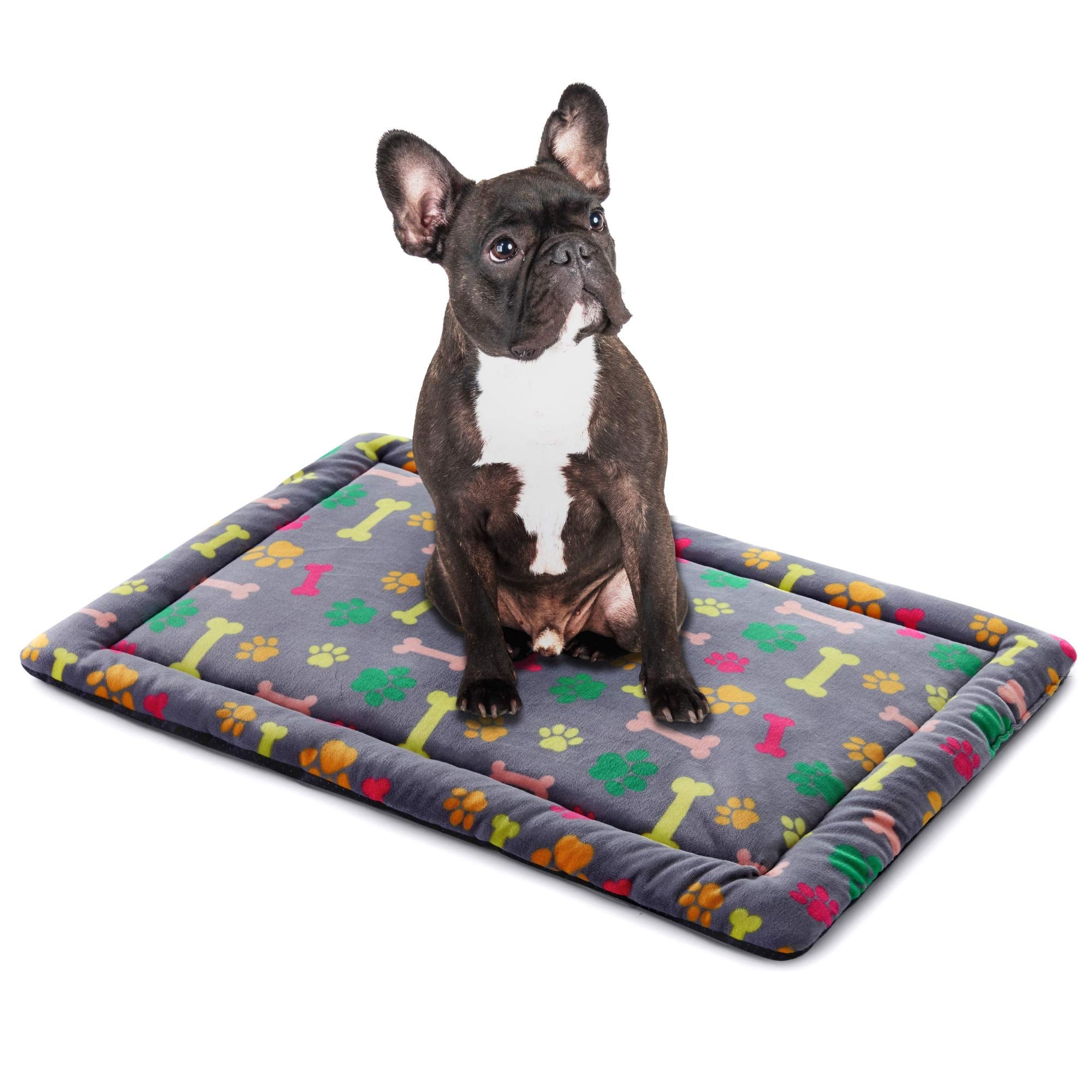 Allisandro Extra Softness 40 X 30 Inches Pet Sleeping Mat For Small Medium Large Dogs Puppies, Non Slip Dog Bed Mat, Vivid Bone 