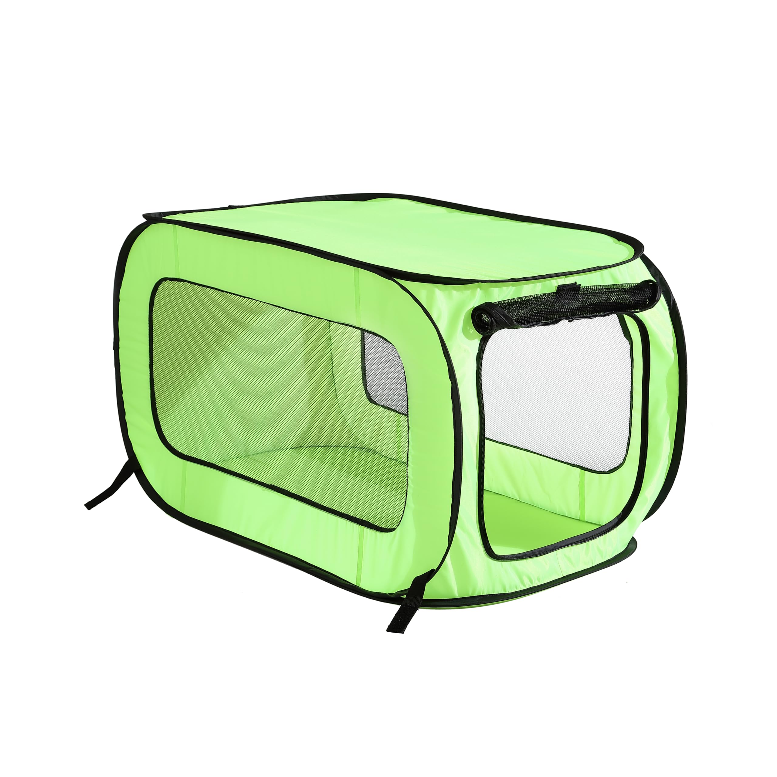 Beatrice Home Fashions Portable, Collapsible, Pop Up Kennel Travel Cat And Dog Crate, 40' L X 27' W X 27' H, Green