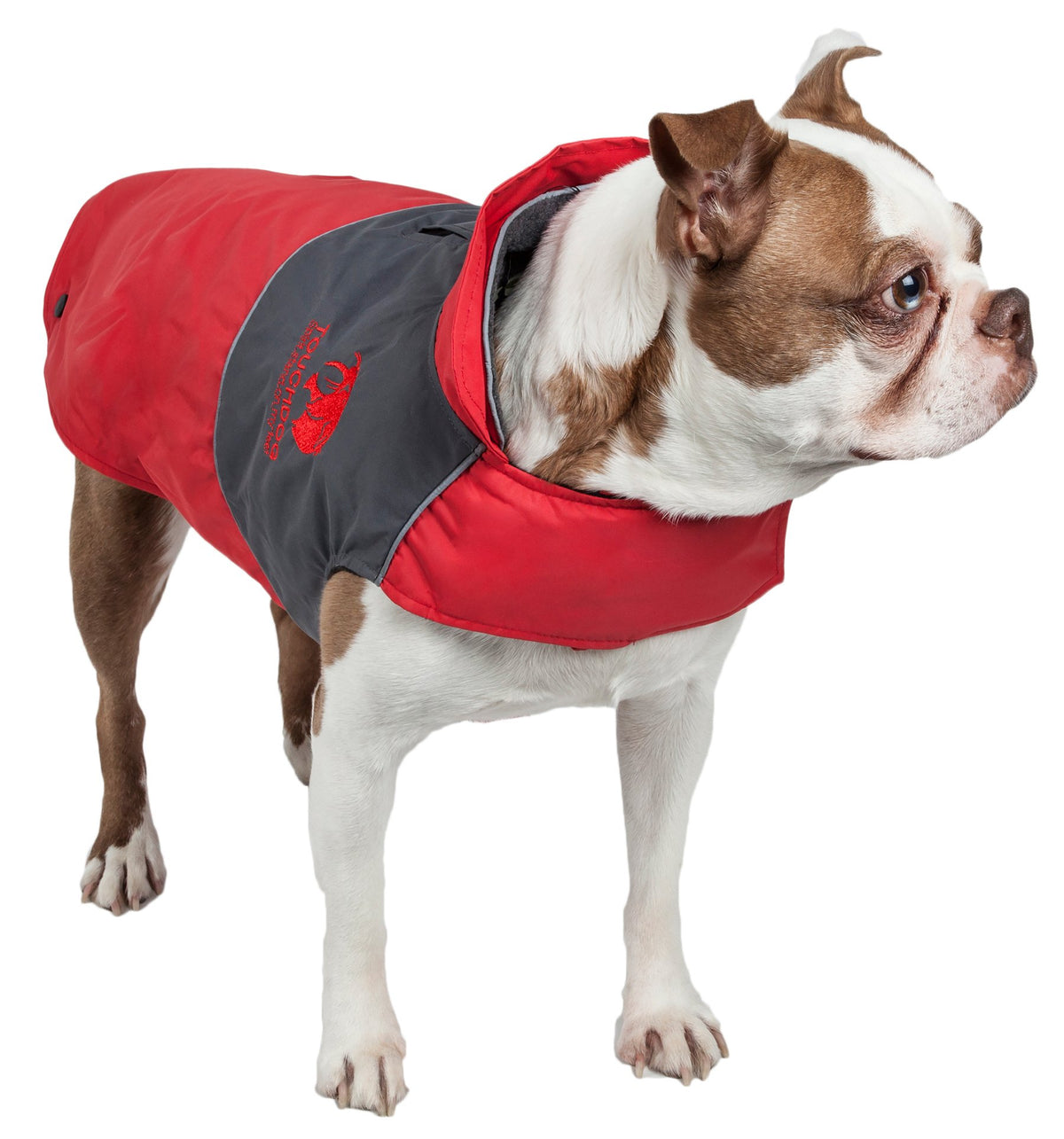 Touchdog Lightening-Shield Waterproof 2-In-1 With Removable Polar Fleece Lining Pet Dog Coat Jacket W Blackshark Technology, Med