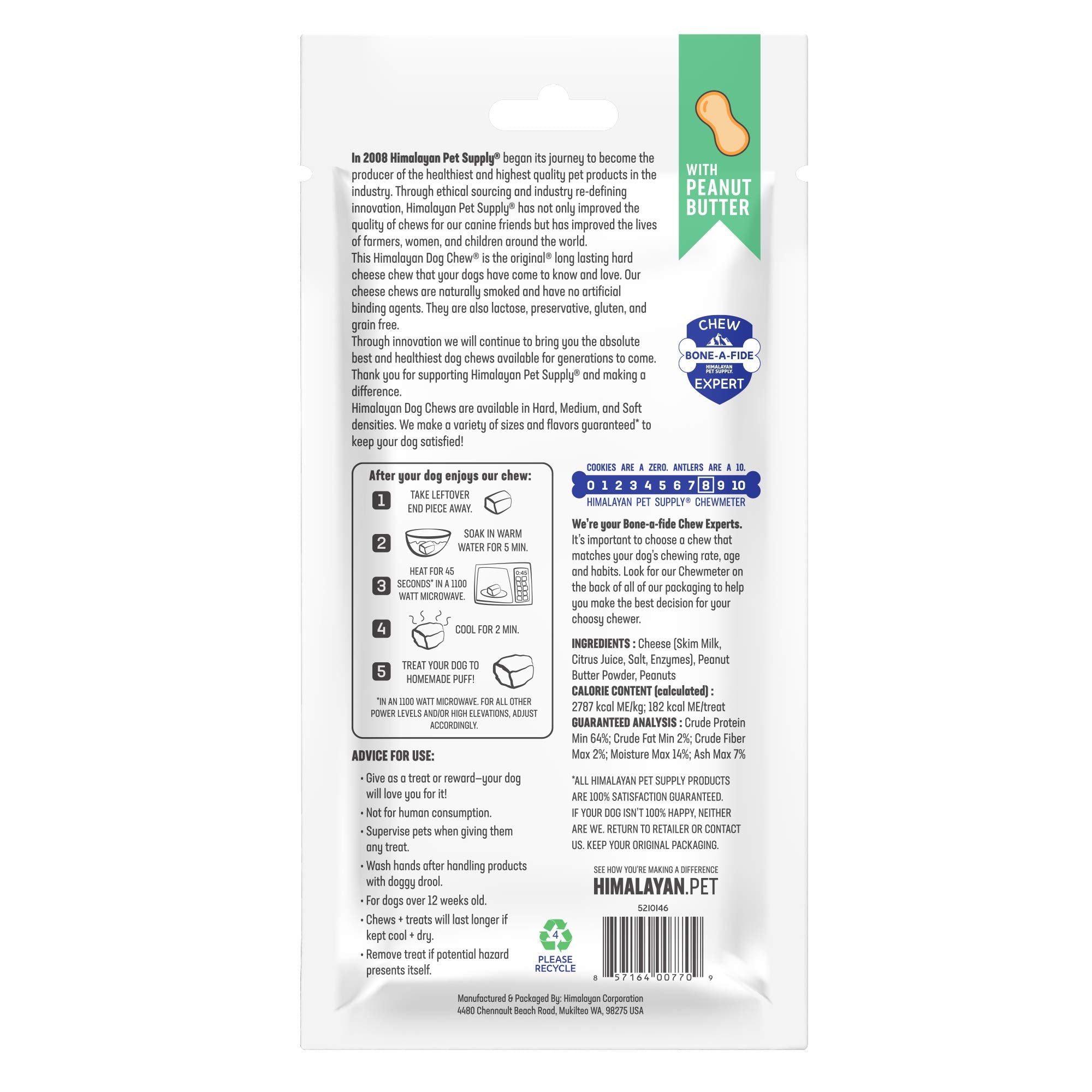 Himalayan Dog Chew Peanut Butter Medium 5.3Oz