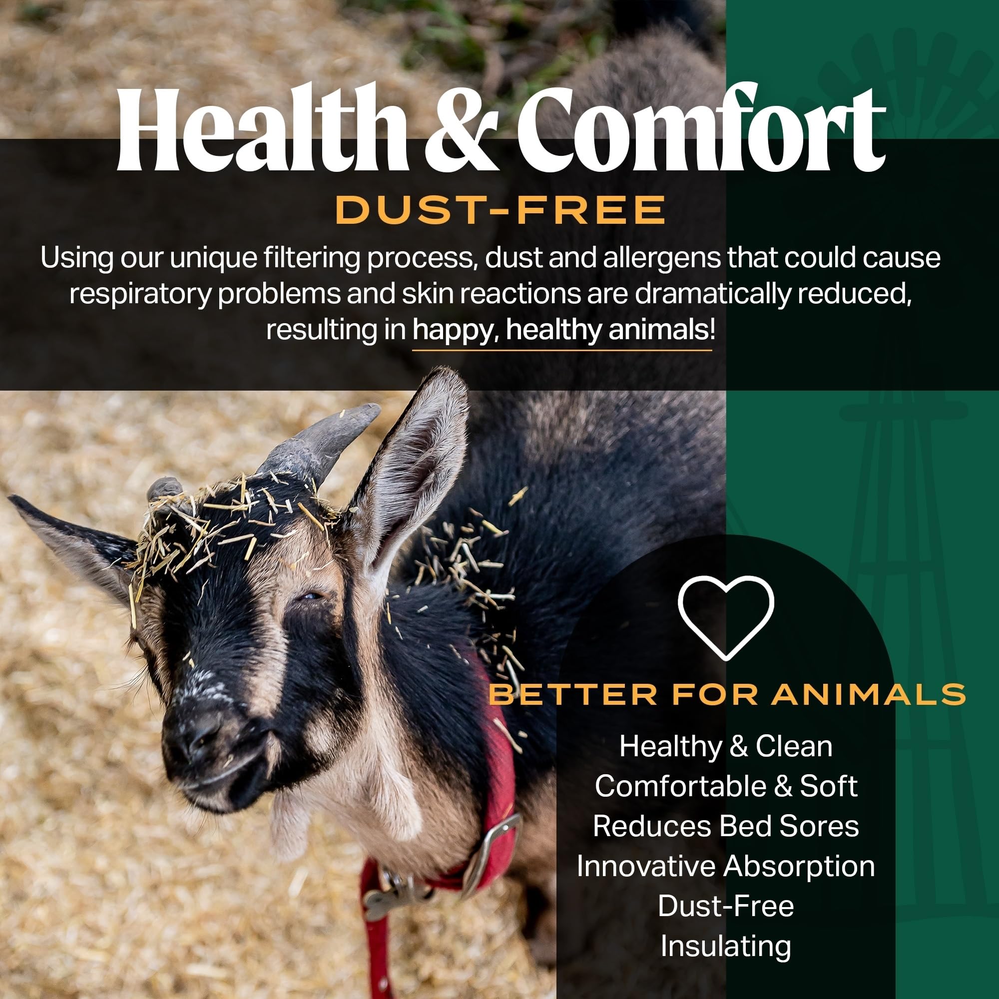 Healthistraw Farmstraw Coarse Cut, 3 Cu Ft - All-Natural Wheat Straw Animal Bedding For Homesteads, Hobby Farms, Small Pets - Ab