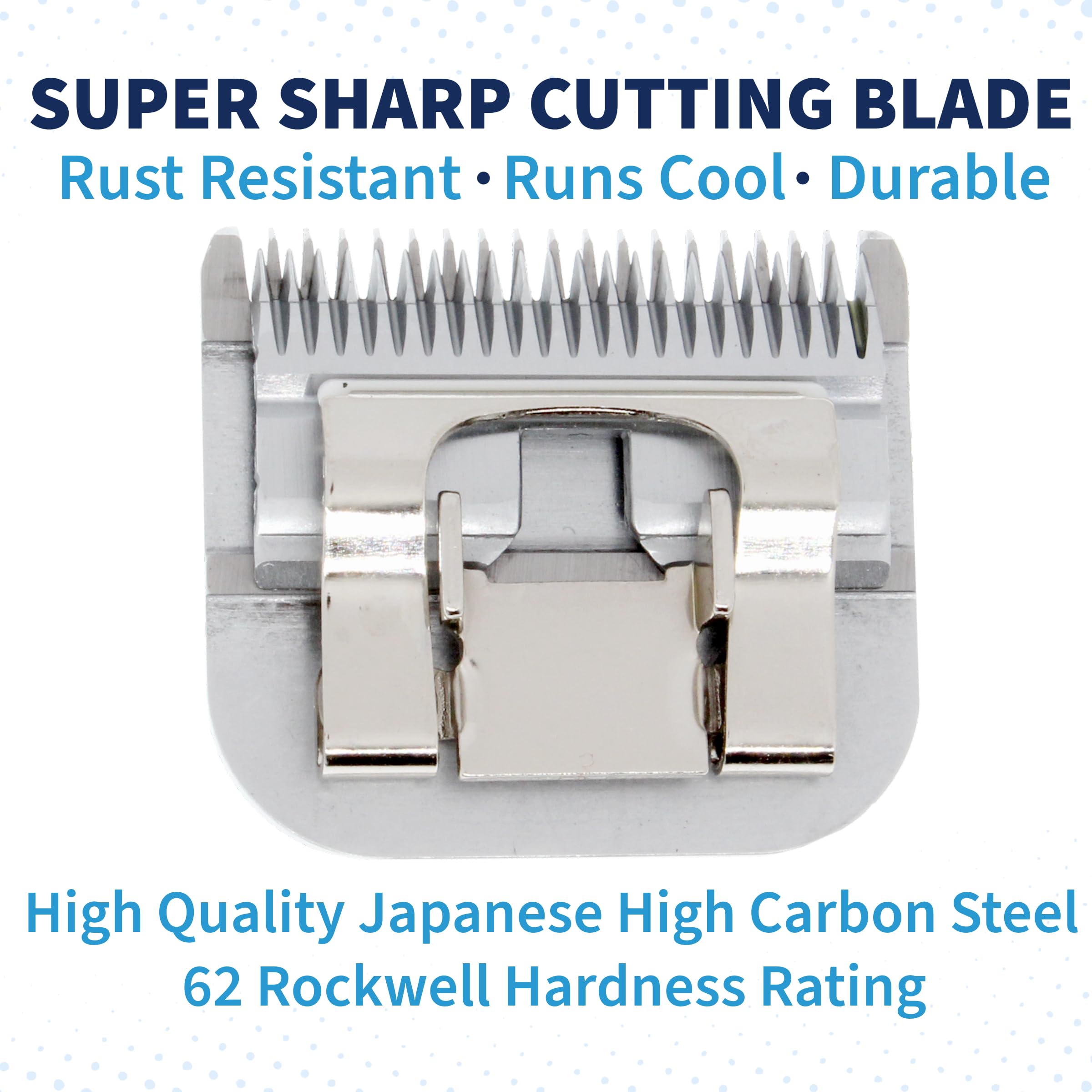 Bucchelli Detachable A Series 3/4 Blade Dog Grooming Cut Length 3/4'' - 19Mm Ideal For Large Trimming Areas Japanese Carbonized