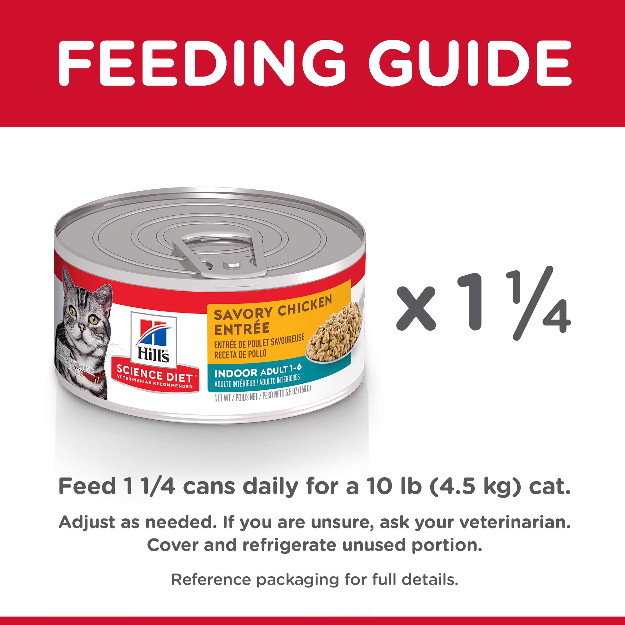Hills Science Diet Indoor, Adult 1-6, Easy Litter Box Cleanup, Wet Cat Food, Chicken Minced, 5.5 oz Can, Case of 24