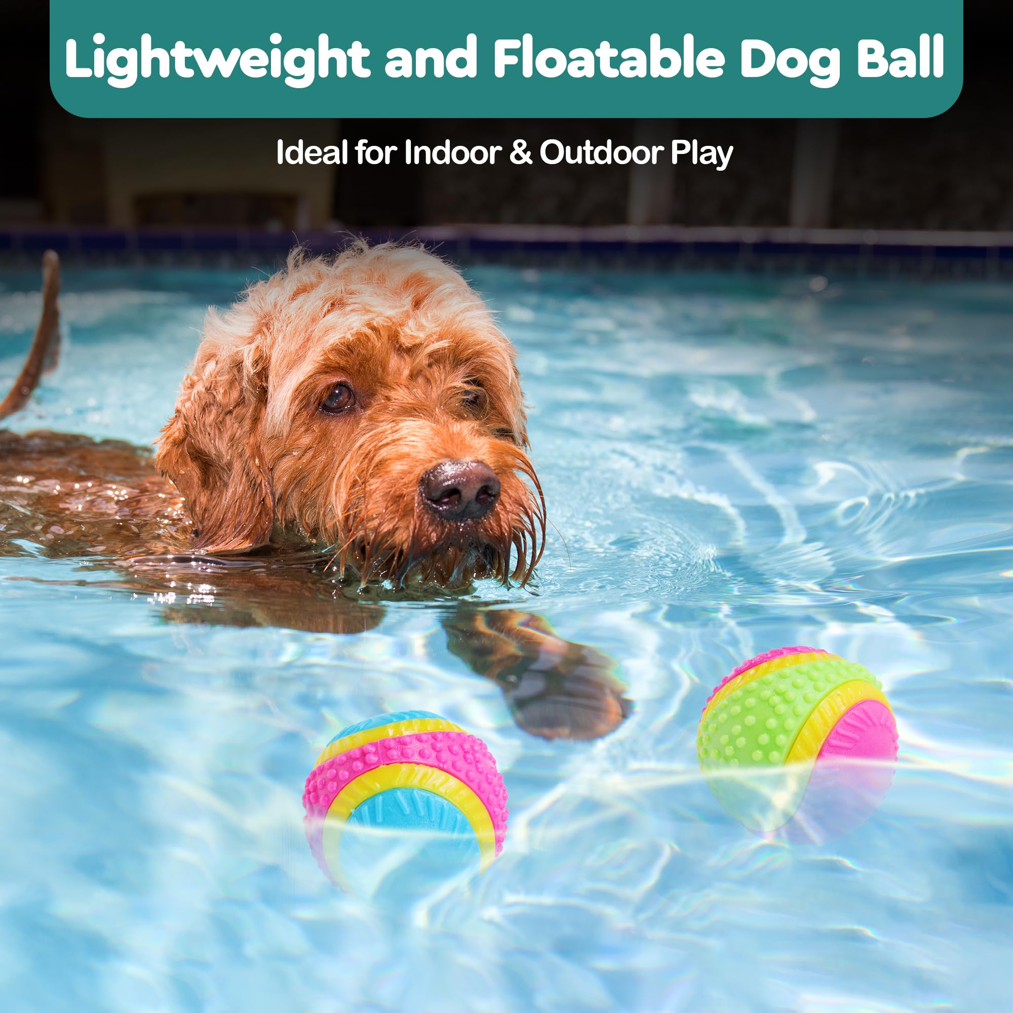 Spot Sensory Ball For Soft Chewers - Stimulates All 5 Senses, Bell & Squeaker Sounds, Raised Nubs Clean Teeth, High Contrast Fetch Toy, Beef Scented, Durable Tpr Rubber Ball, 2.5-Inch