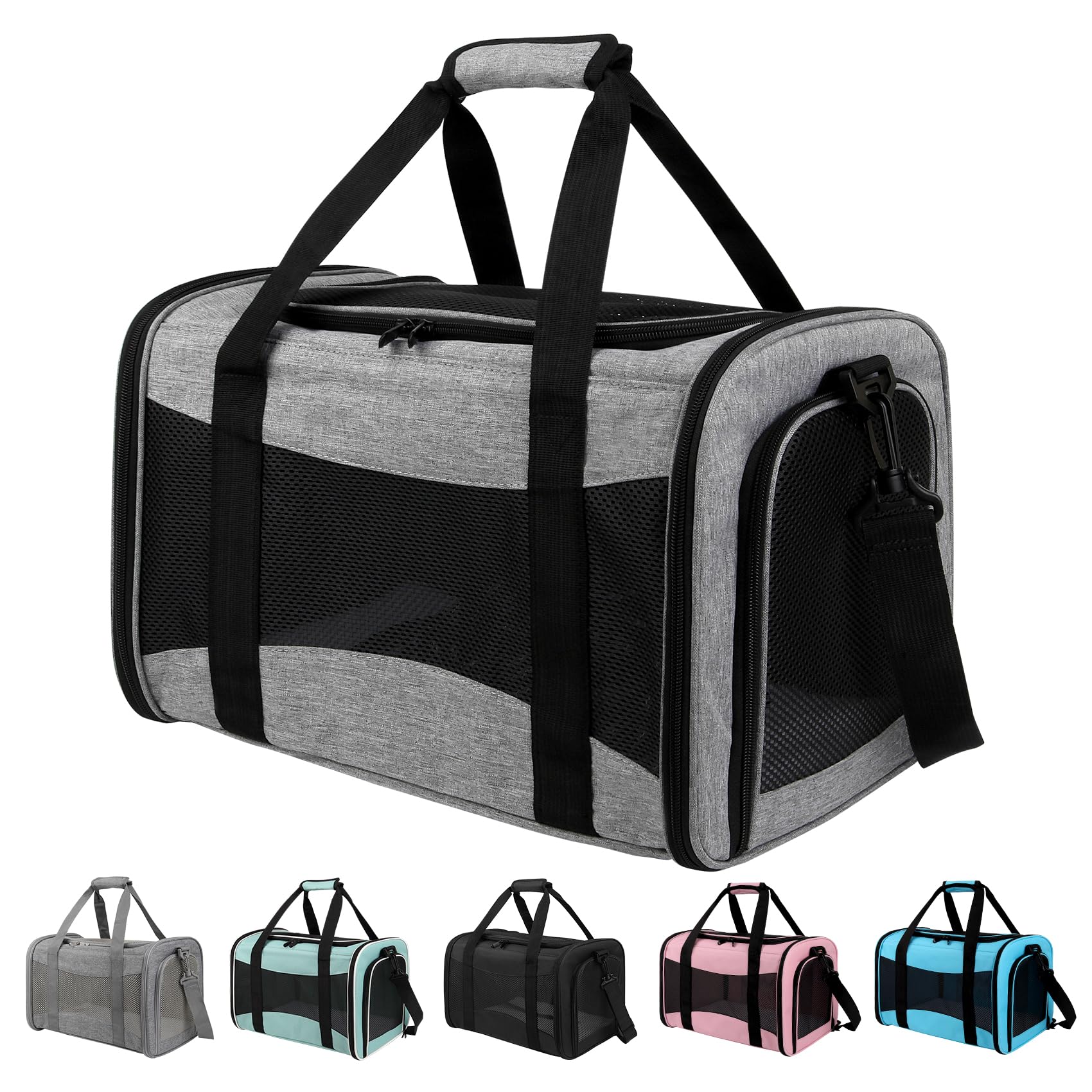 Yipincover Carriers Soft-Sided Pet Carrier For Medium Large Cats Dogs 15Lbs 20Lbs,Ventilated Design,Portable Carry Handle,Collap