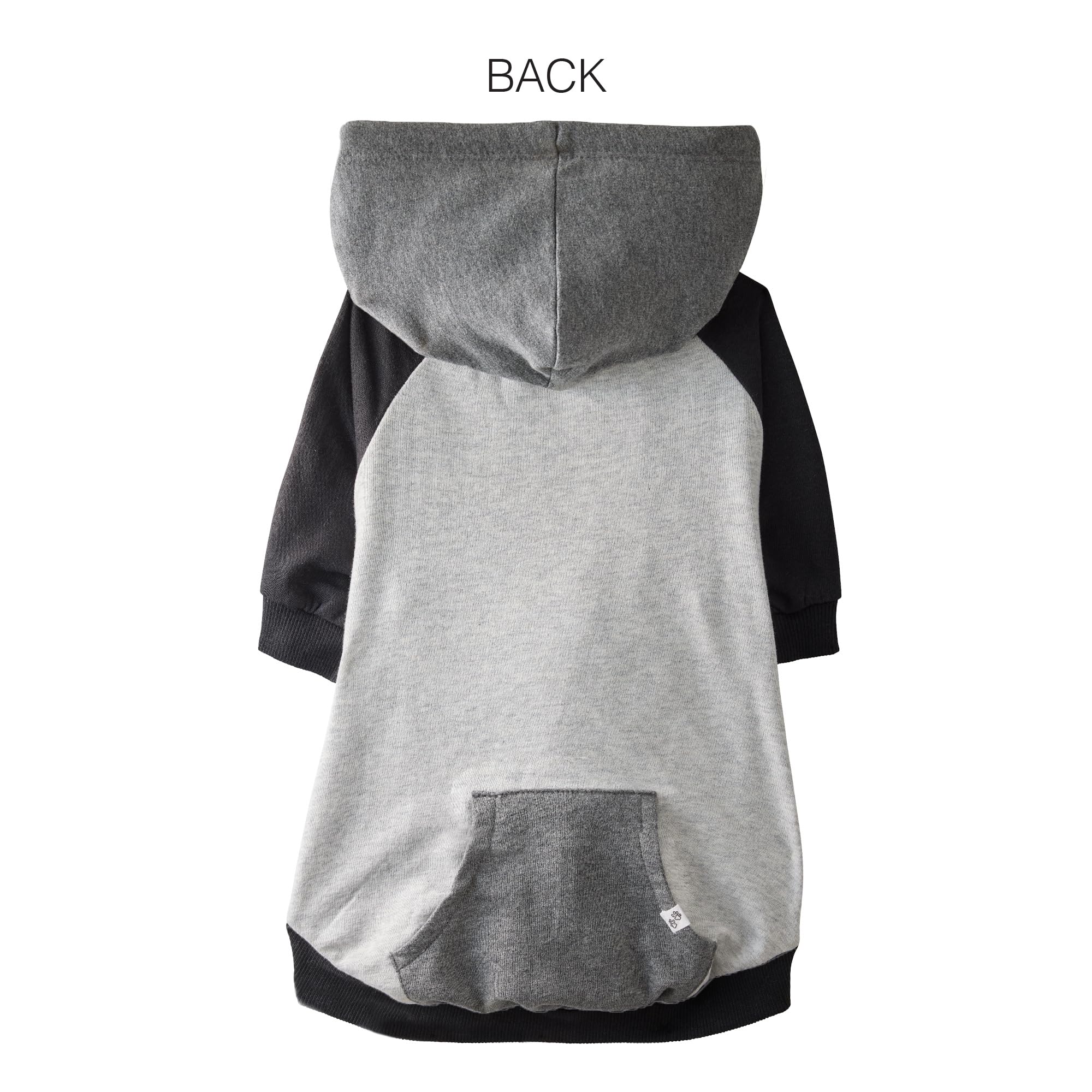 Pet Passion 100% Organic Cotton Dog Hoodie Pet Coat for Small, Medium and Large Dogs, Color Block - Heather Gray, X-Small