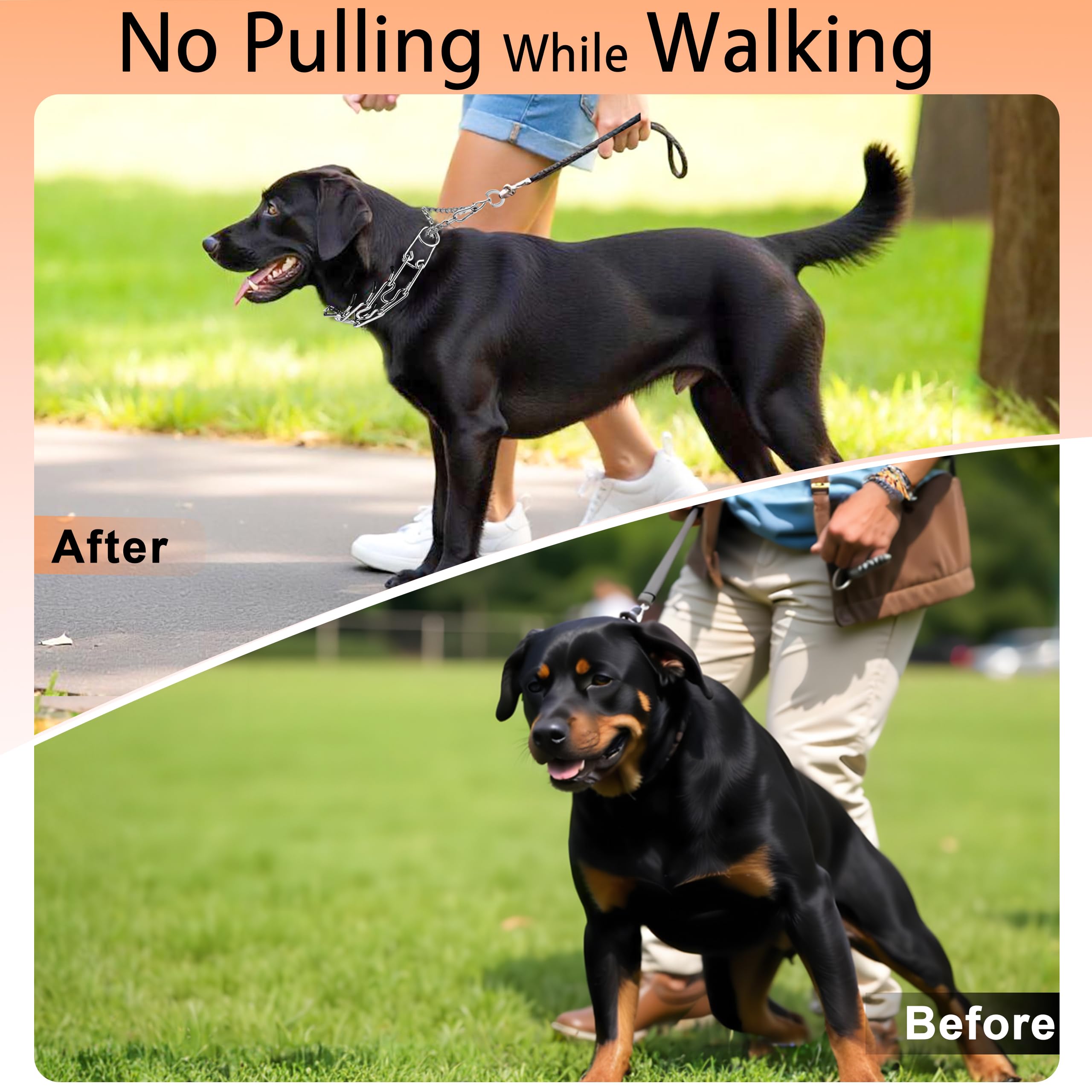 Deyace Dog Pinch Collar, Adjustable Quick Release Choke Training Collar, Stainless Steel Prong Collar For Large Medium Small Dog