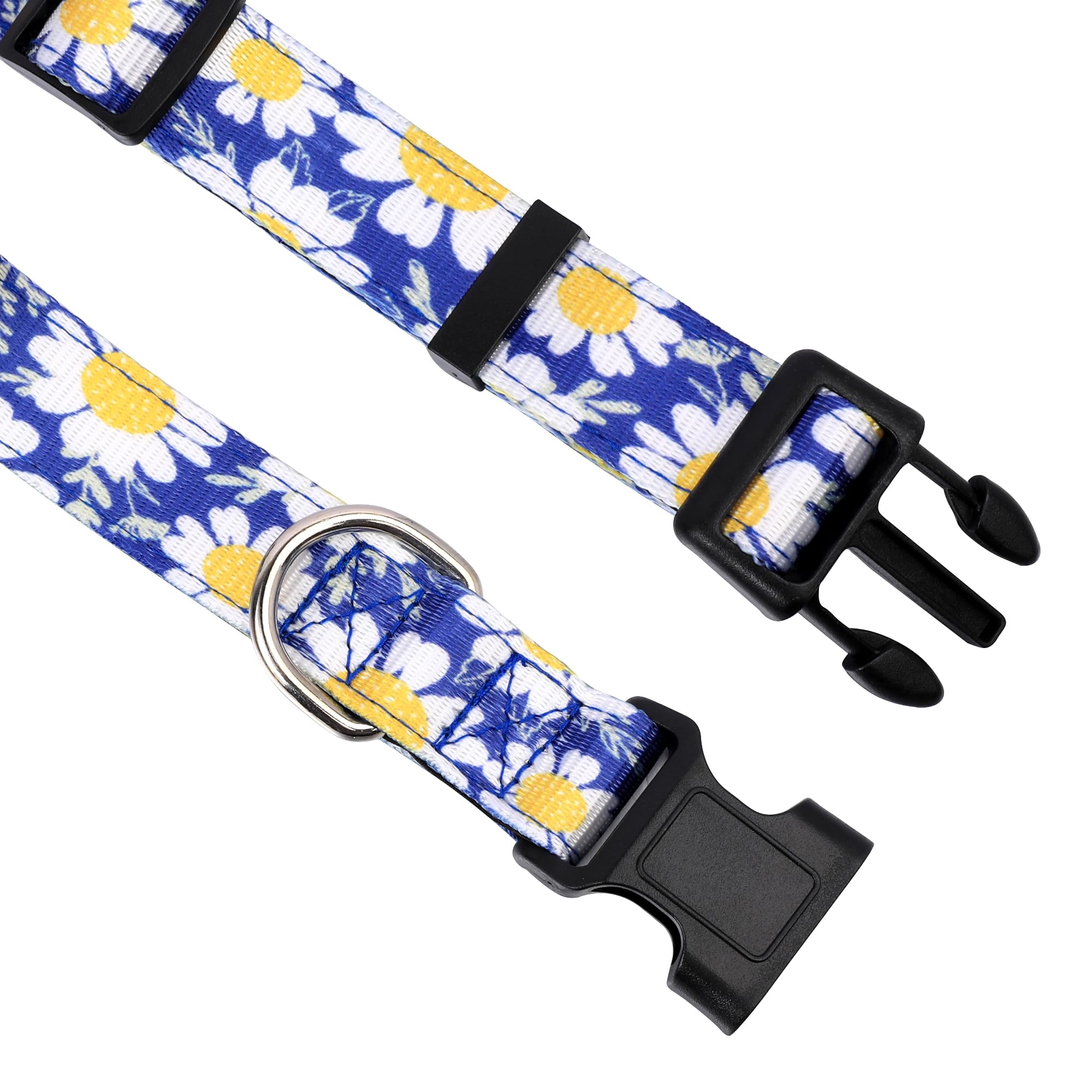 Pwod Reflective Dog Collar, Adjustable Soft Neoprene Padded Nylon Pet Collars With Buckle For Puppy And Small Dogs, Cats, Small