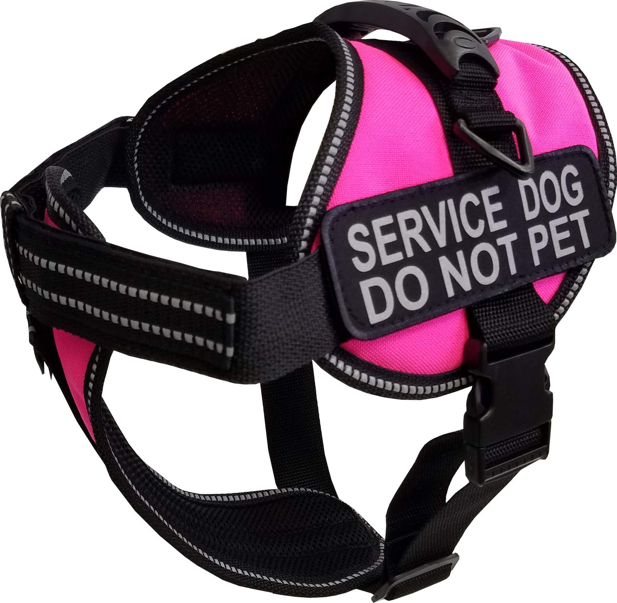 Activedogs Service Dog Vest Harness - Padded Air-Tech Dog Harness Service Dog Vest Reflective - No Pull Dog Harness For Large Dogs - Heavy-Duty Extra Large Service Dog Vest, Xl Girth 29'-40', Hot Pink