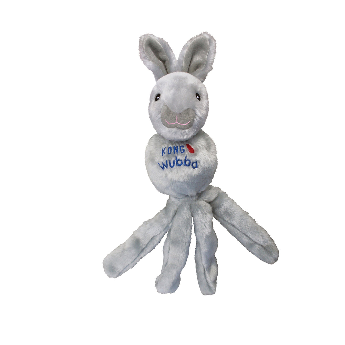 Kong Wubba Friend Dog Toy - Interactive Squeaky Plush With Tugging Tails For Fetch, Chew, And Play - Assorted Character - Fox, Bunny Or Bear (Extra Large)