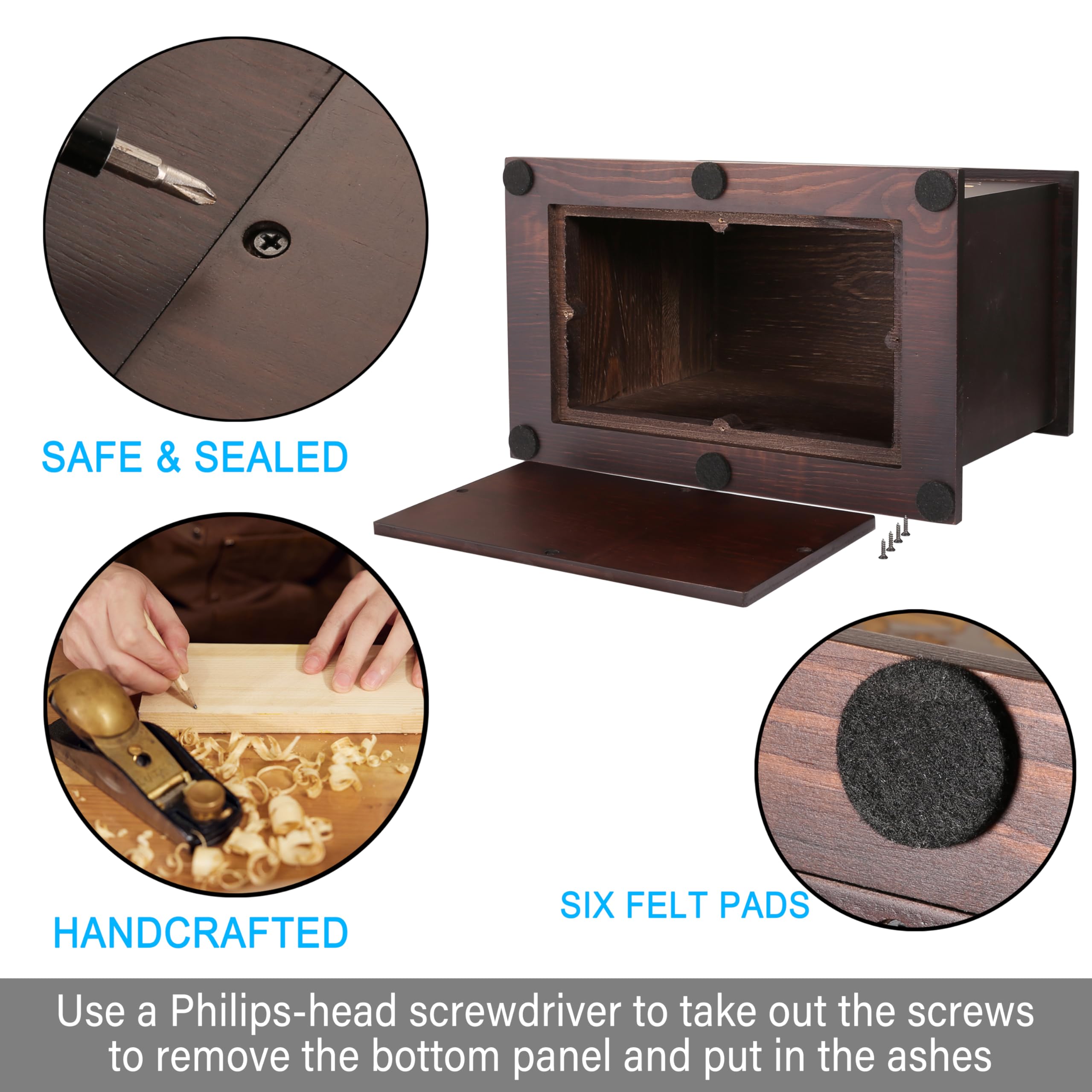 Cremation Memorial Urns For Human Ashes Adult Male Female, Wooden Box And Casket For Ashes Men Women Child, Large Burial Funeral