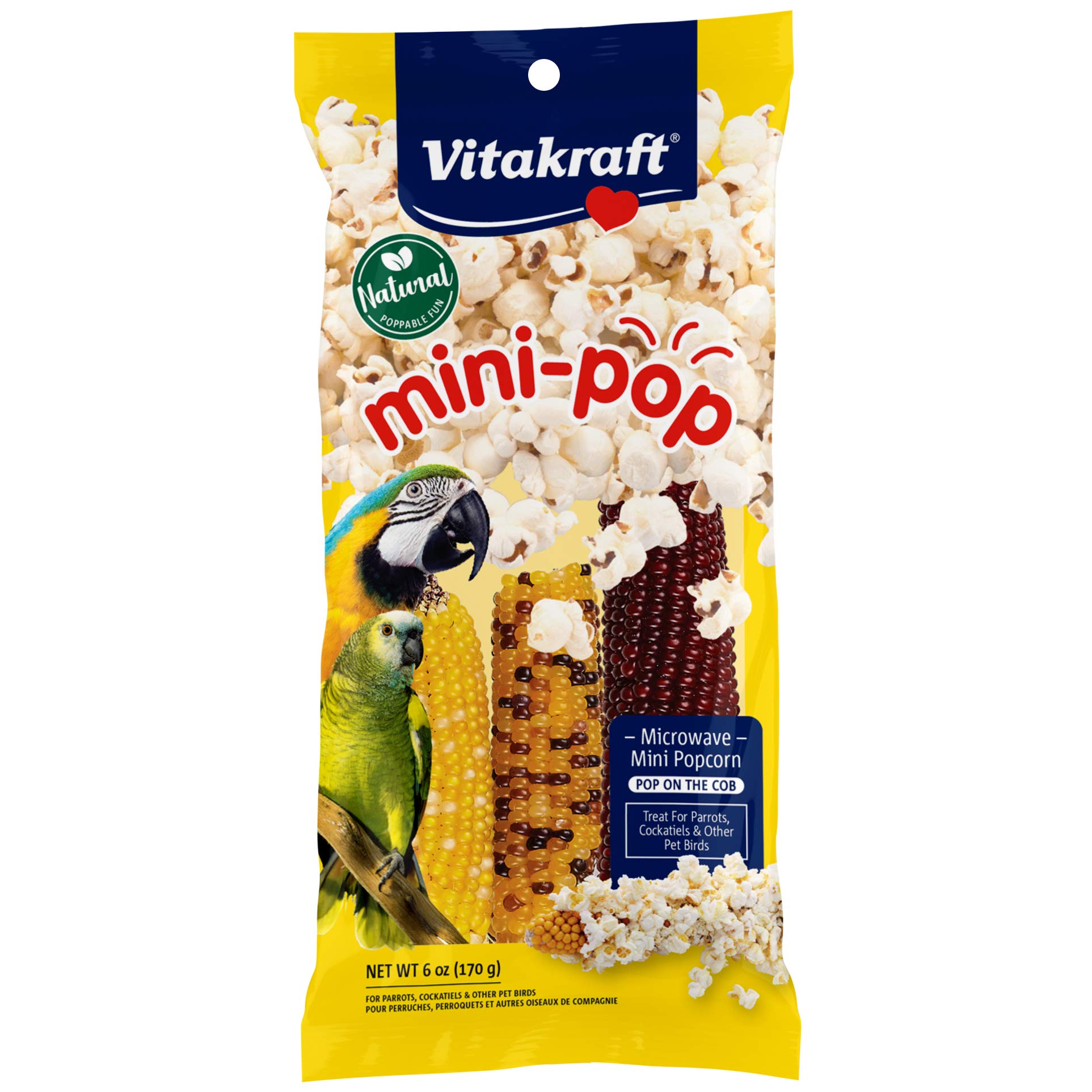 Vitakraft Mini-Pop Corn Cob Bird Treat 6 Ounce (Pack Of 1)
