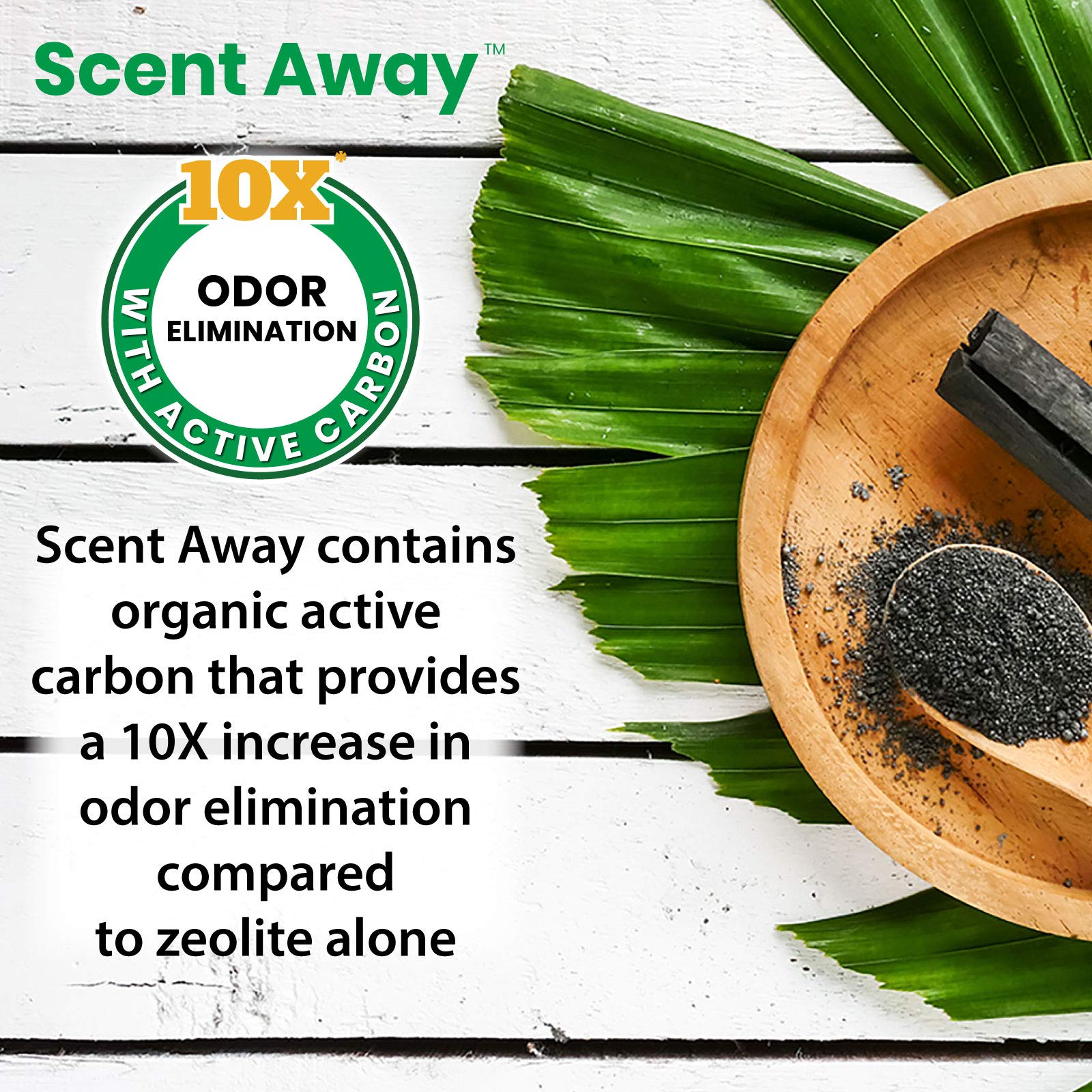 Scent Away Cat Litter Deodorizer Litter Box Odor Eliminator | Fragrance Free Cat Litter Deodorizer With Active Carbon | Eliminates Cat Odors And Smells To Keep Your Home Fresh And Clean (Pack Of 3)