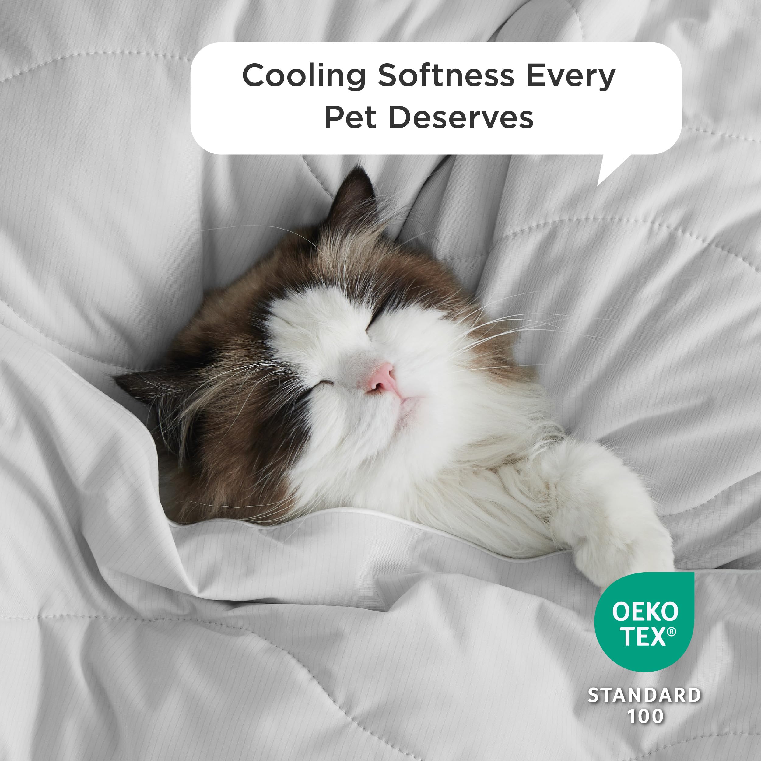 Bedsure Premium Cooling Blanket For Large Dog - Q-Max>0.5, Breathable Summer Washable Cold Pet Mat, Soft Durable Self Cooling Do