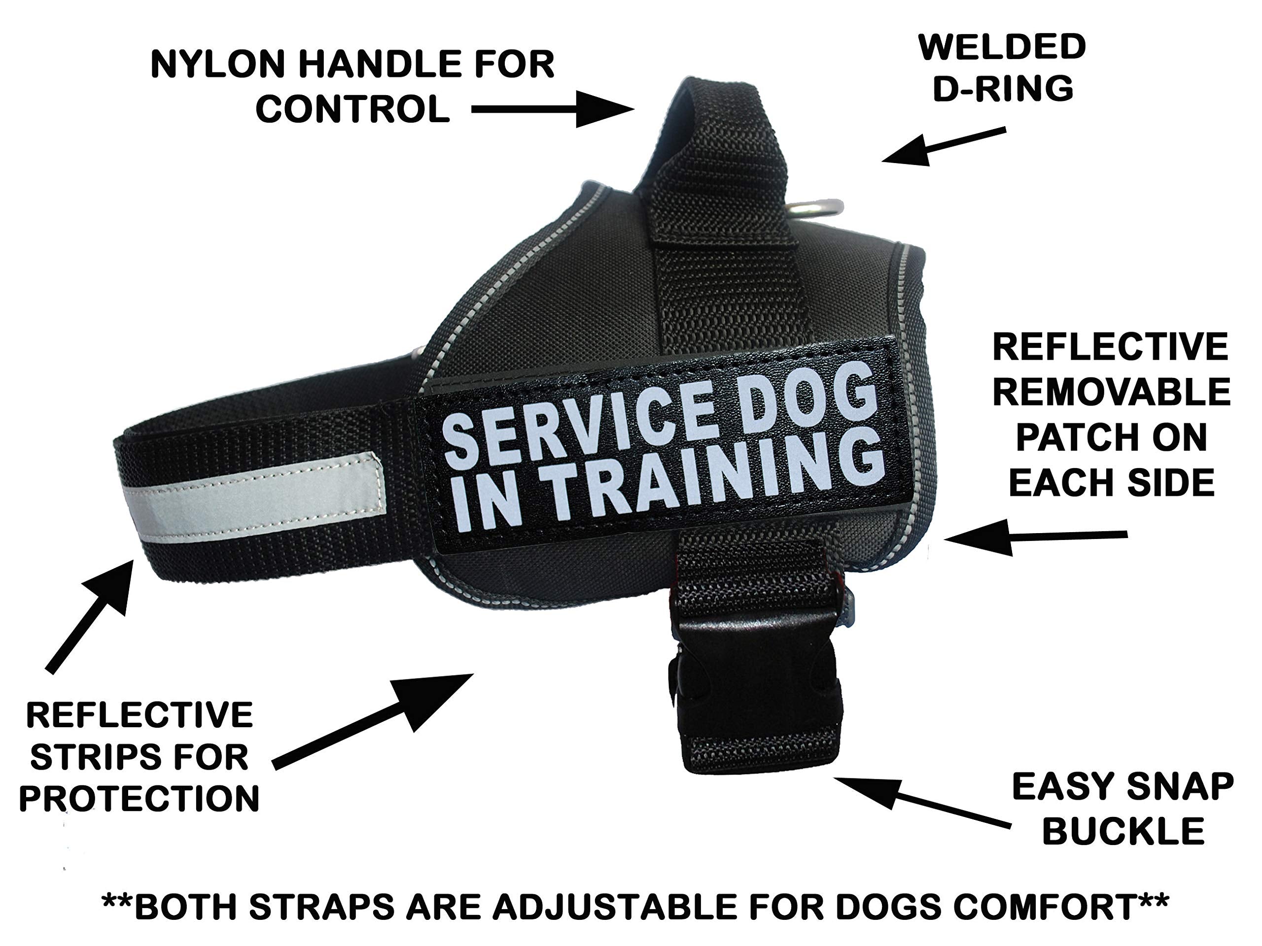 Doggie Stylz Service Dog In Training Harness With Removable Saddle Bag Backpack Harness Carrier Traveling Bag. 2 Patches. Please