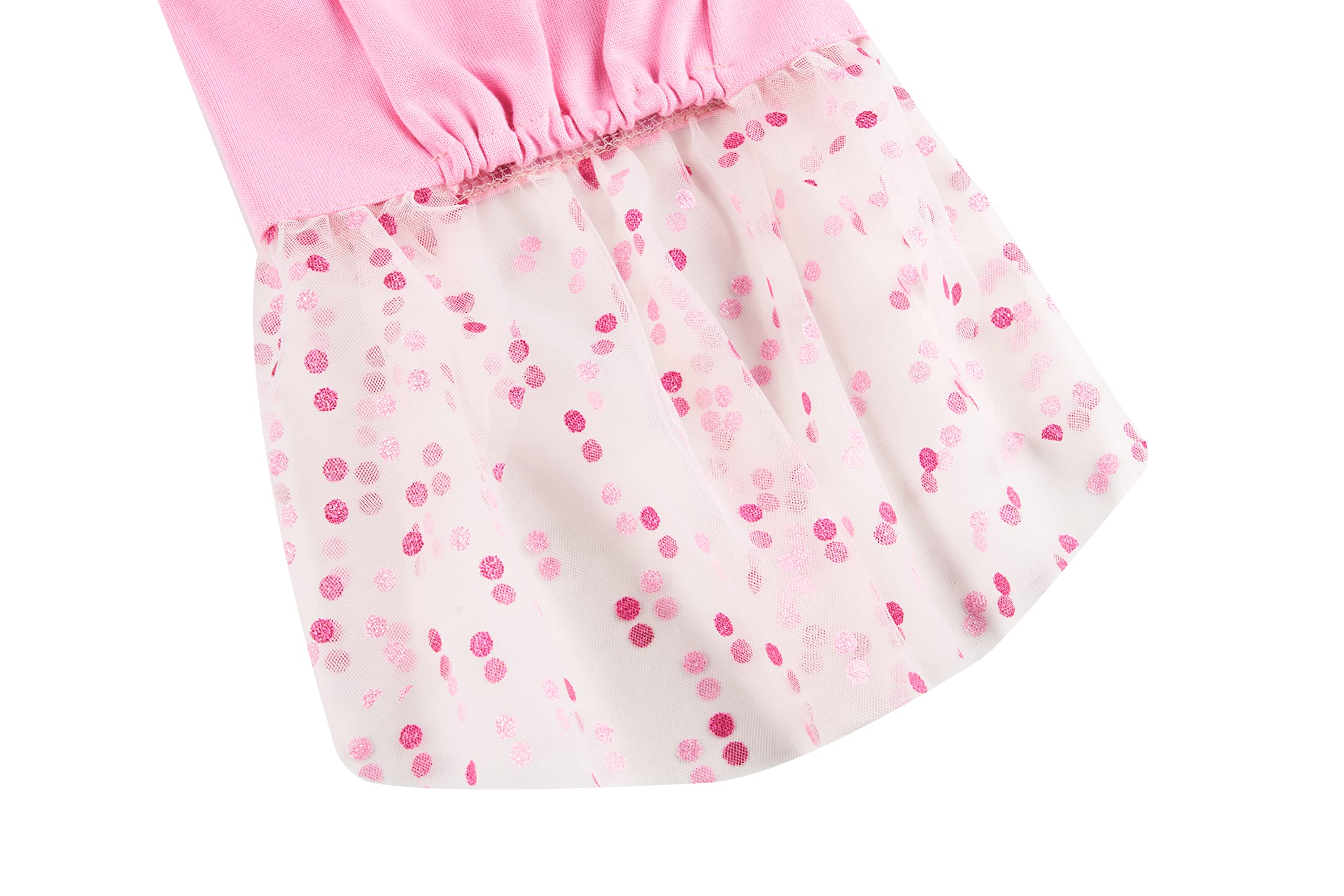 Birthday Cake Birthday Girl Polka Dot Tulle Dog Dress For Small Dogs Girl, Cat Dresses, Princess Pink Small (S) 12' Back