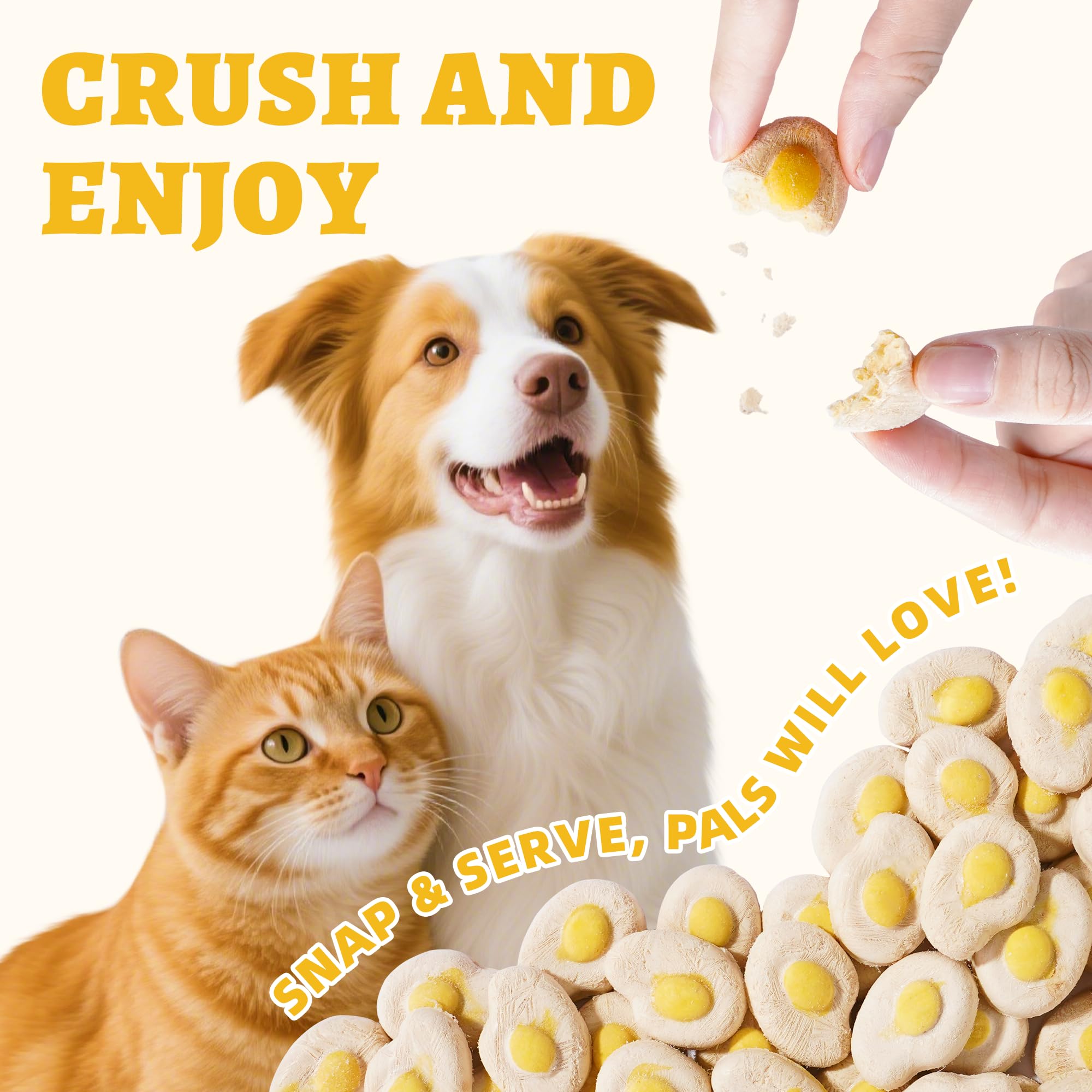 Wellix Freeze Dried Chicken Treats for Cats & Dogs - Healthy Indoor Snack, 3.5oz