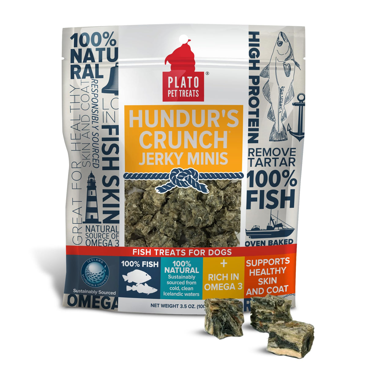 Plato Hundur'S Crunch Jerky Minis 3.5Oz