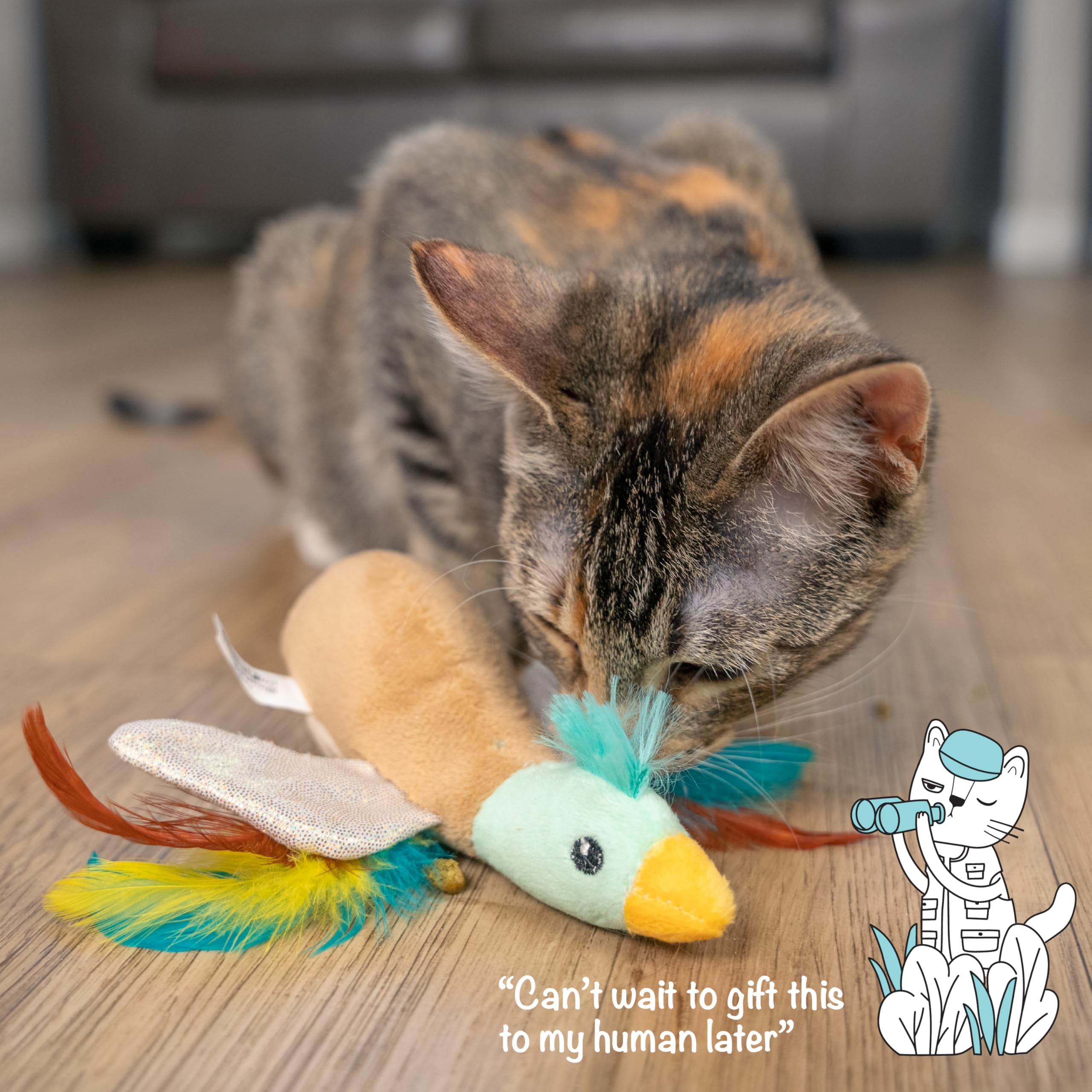 Catstages Flapperz Duck Plush Interactive Catnip Cat Toy