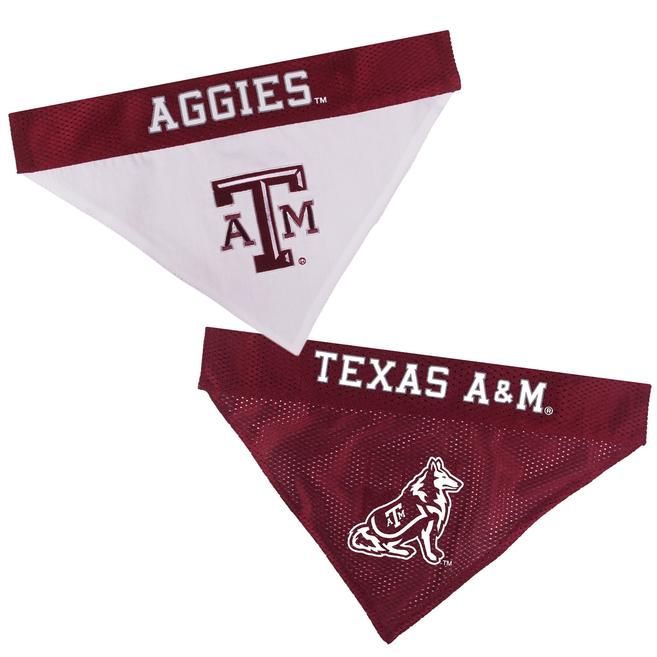 Pets First Collegiate Pet Accessories, Reversible Bandana, Texas A&M Aggies, Large/X-Large