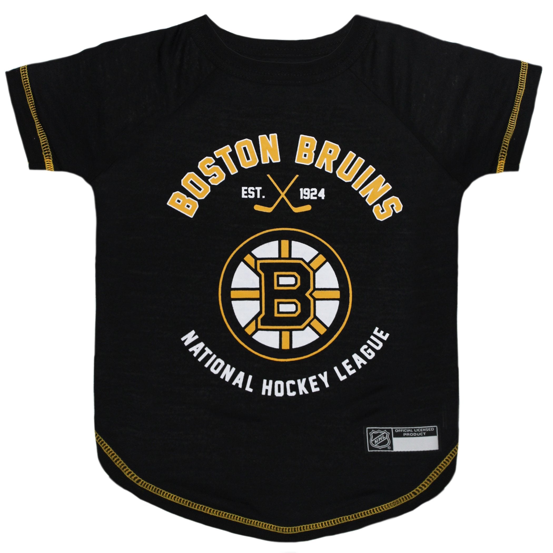 Nhl Pet Tee Shirt - Boston Bruins Ice Hockey Team Dog Shirt, Size: X-Large. Soft, Breathable, Stretchable & Washable Pet T-Shirt Xl. Cool & Fashionable Pet Shirt For The Boston Bruins Hockey Fan!