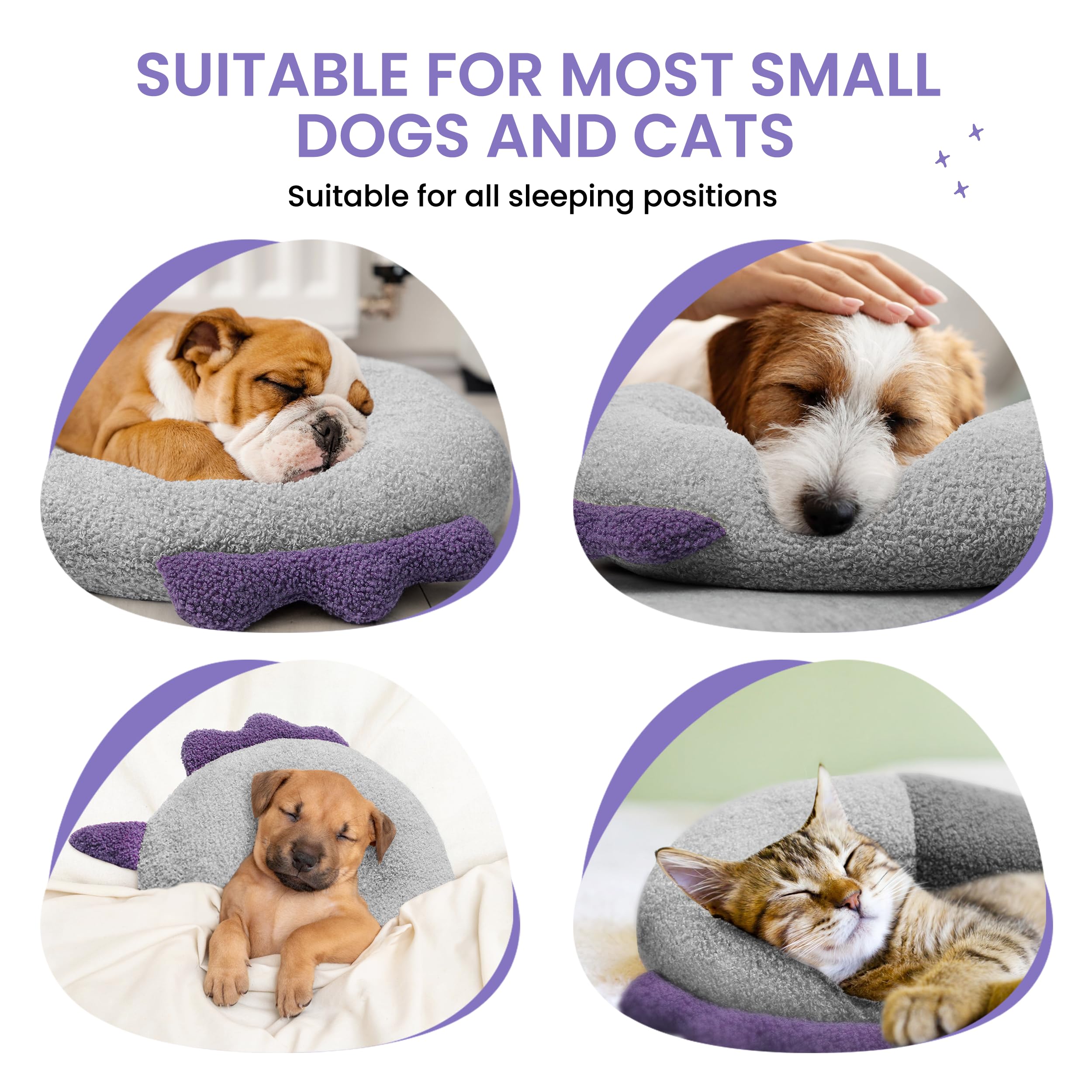 Hipetpy Dog Calming Pillow - Soft Neck Pillow For Dogs, Washable Sleep Pillow For Better Sleep, Reduces Anxiety, Gift For Small/