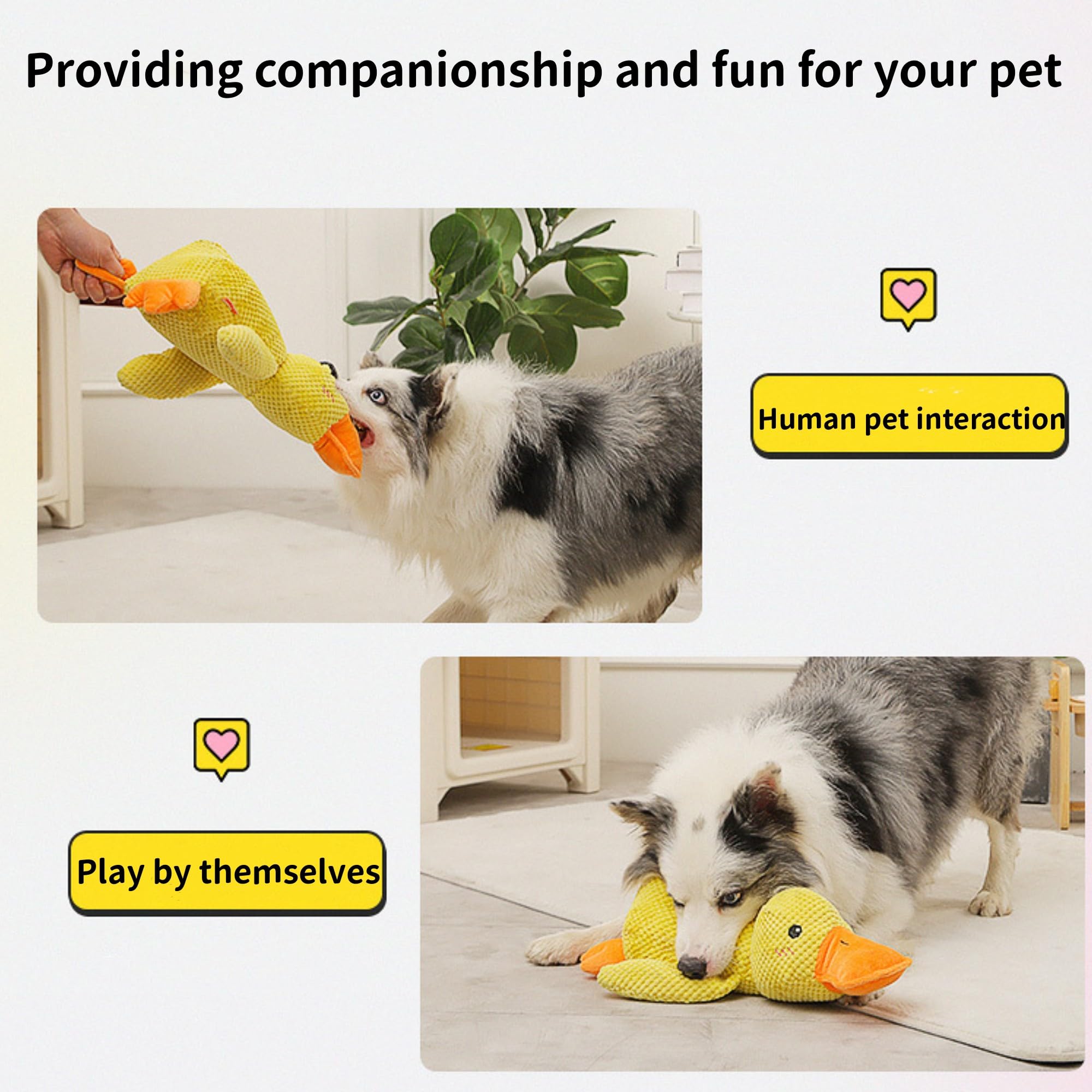 Mellow Dog Calming Duck, 2025 New Calming Duck Dog Toy, The Mellow Dogs Calming Pillow With Quacking Sound, Soft Stuffed Duck Do