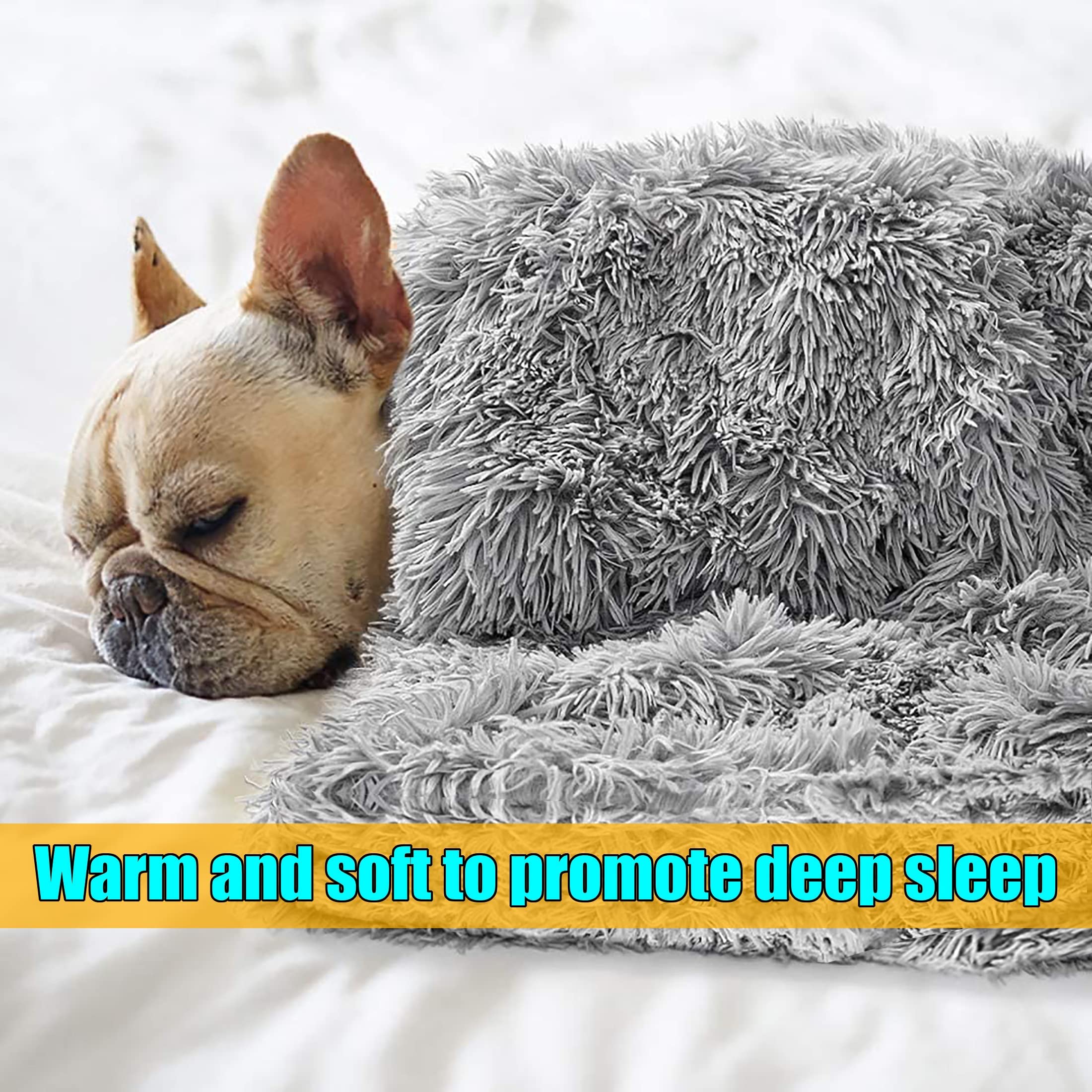 Petbuy Pet Dog Bed Blankets, Fluffy Fleece Dog Throw Blankets Sleep Mat,Soft Puppy Blankets Cat Kitten, S M L Xl,Fuzzy Reversibl