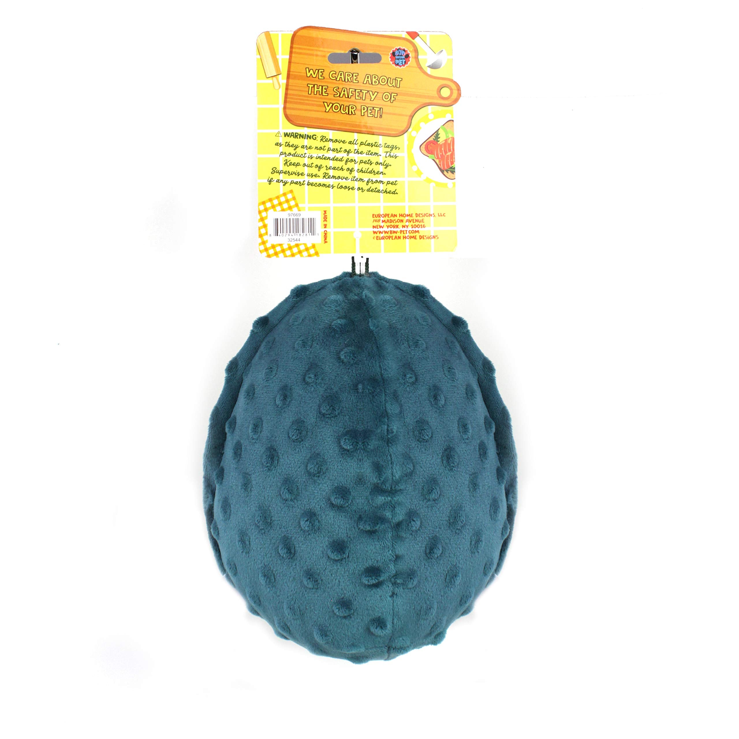 Bow Wow Pet Avocado Dog Toy Squeaky Plush Pet Teeth Teasing Toy (97669)