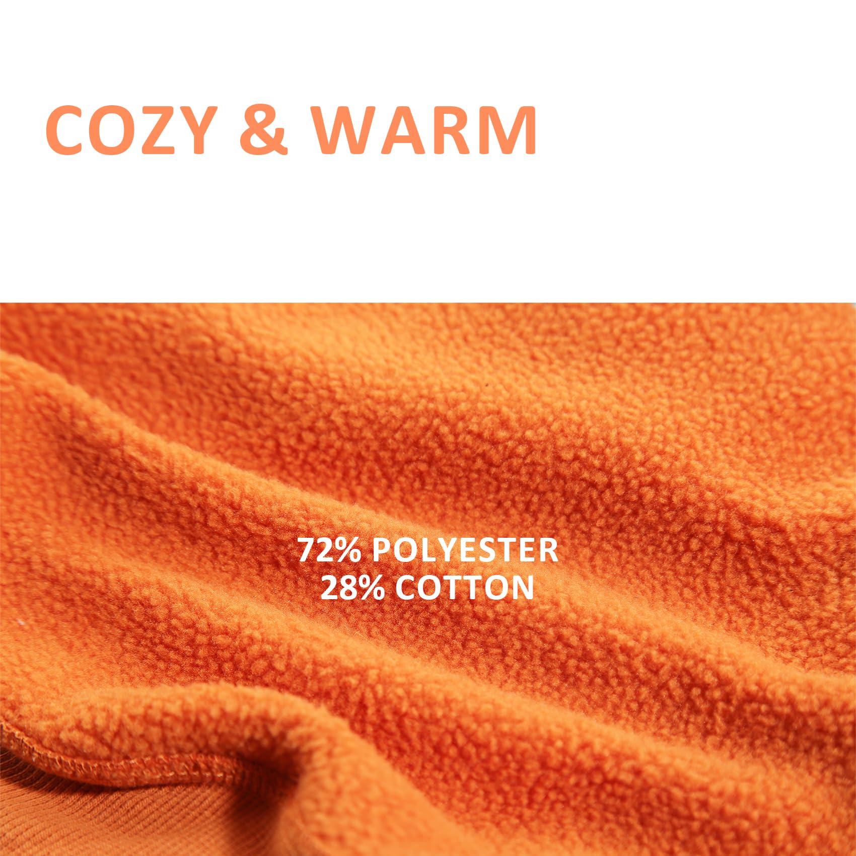 Dog Winter Hoodie Coat, Plush Vest Hoodie Dog Jacket, Dog Winter Autumn Warm Clothes(Orange-Large)