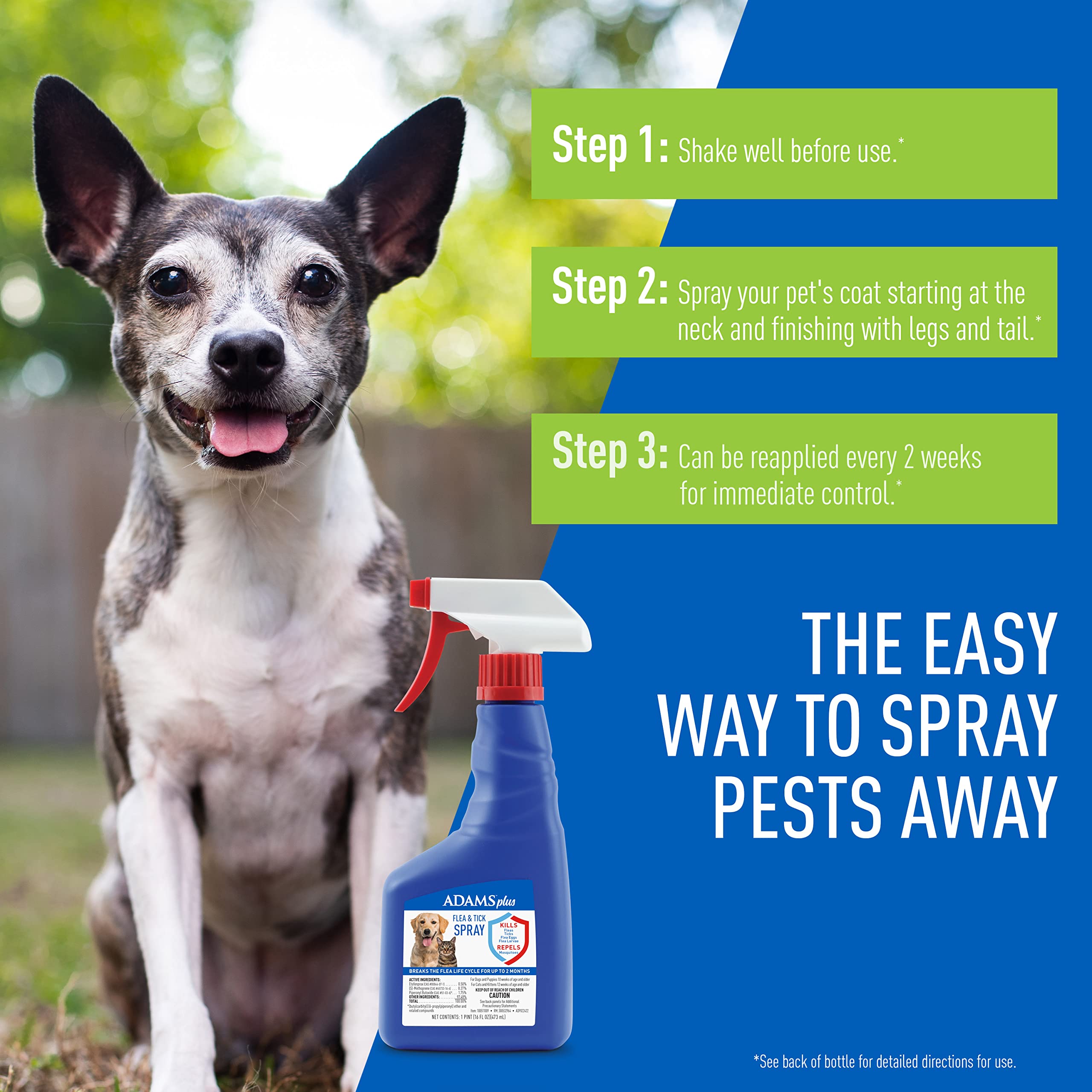 Adams Plus Flea & Tick Spray For Dogs & Cats