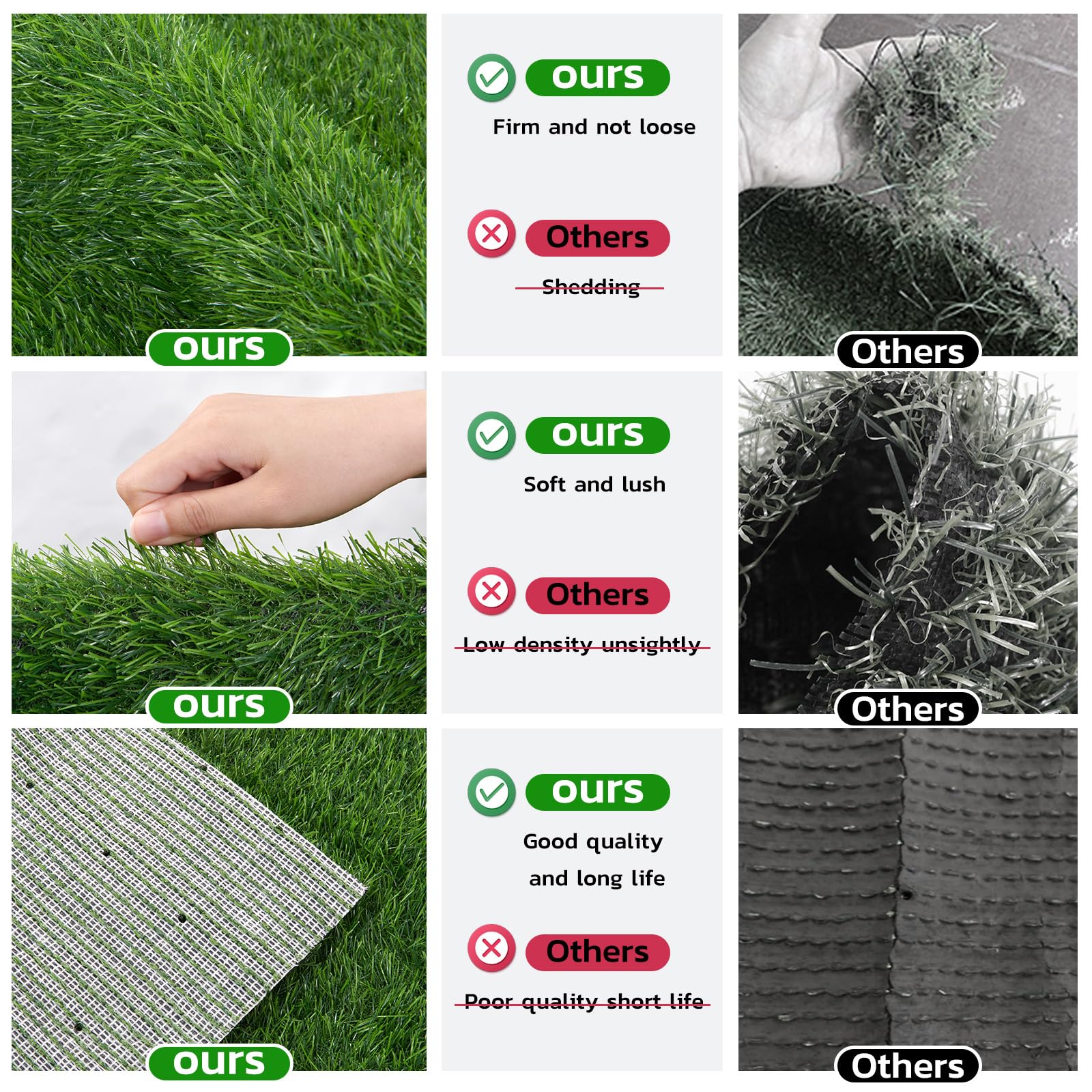 Oiyeefo Fake Grass Pee For Dog Large Artificial Grass Rug Pad For Puppy Potty Washable Grass Mat For Pet Training With Drainage