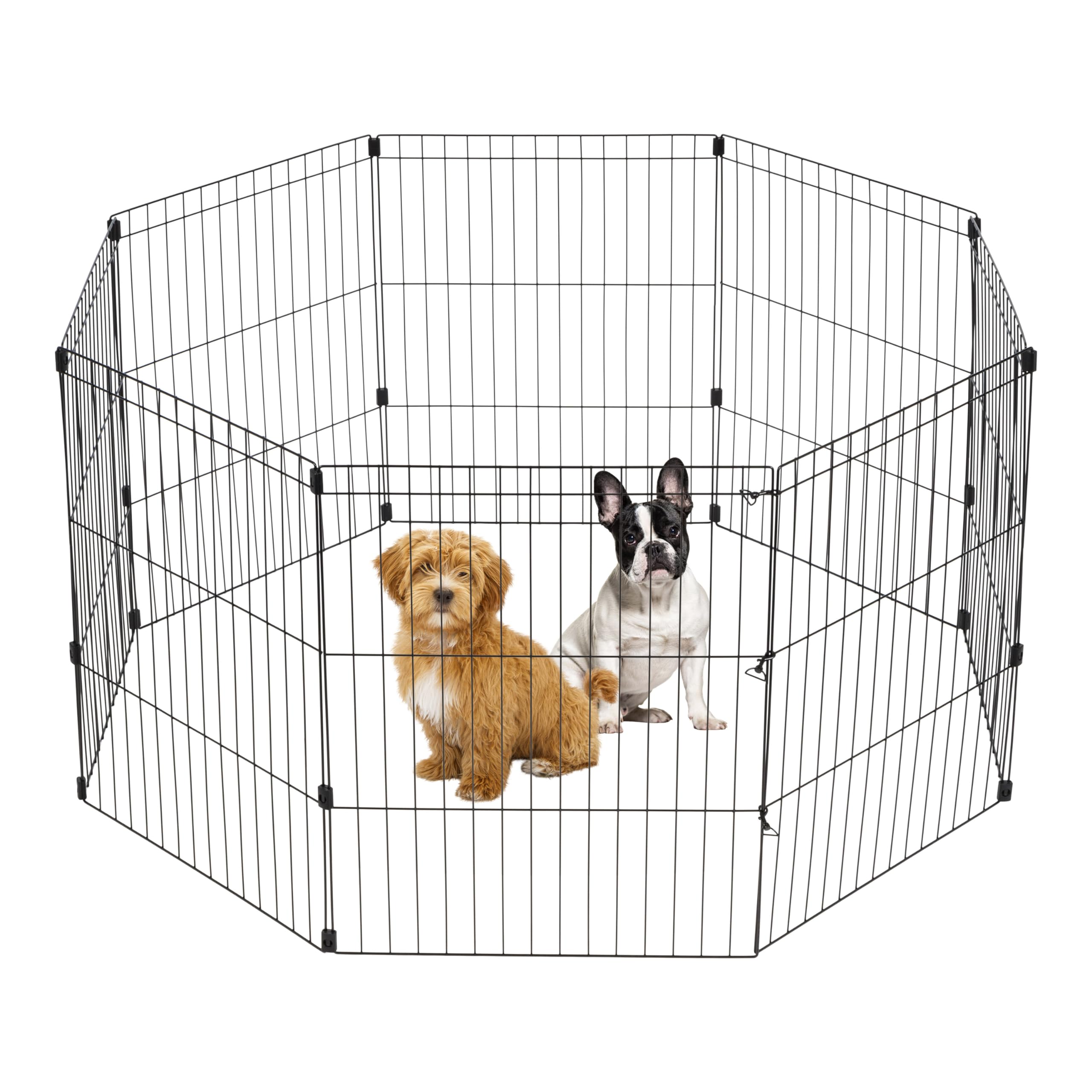Iris Usa Metal Dog Playpen, 8-Panel 30'' Pet Playpen, Puppy Playpen, Indoor/Outdoor Dog Fence, 58 X 58 X 30, Foldable, Customiza