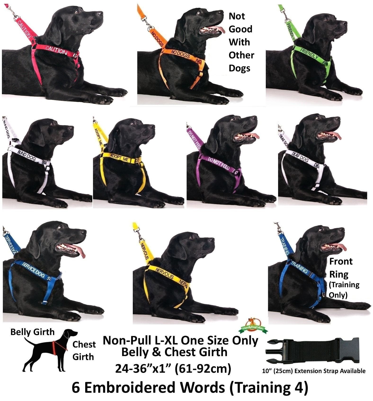 Deaf Dog (Dog Has Limited/No Hearing) White Colour Coded Non-Pull Front And Back D Ring Padded And Waterproof Vest Dog Harness Prevents Accidents By Warning Others Of Your Dog In Advance (S)
