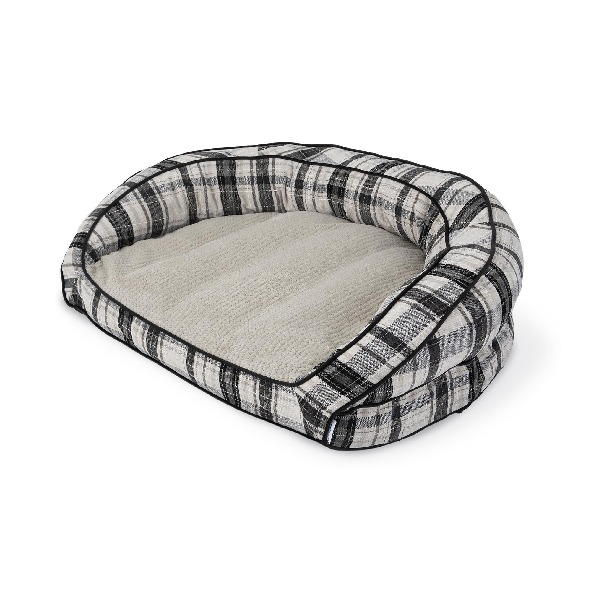 Petmate La-Z-Boy Harper Sofa Large Dog Bed Oxford Plaid 43x35 Inches for Dogs up to 125lbs with Durable Removable Washable Cover