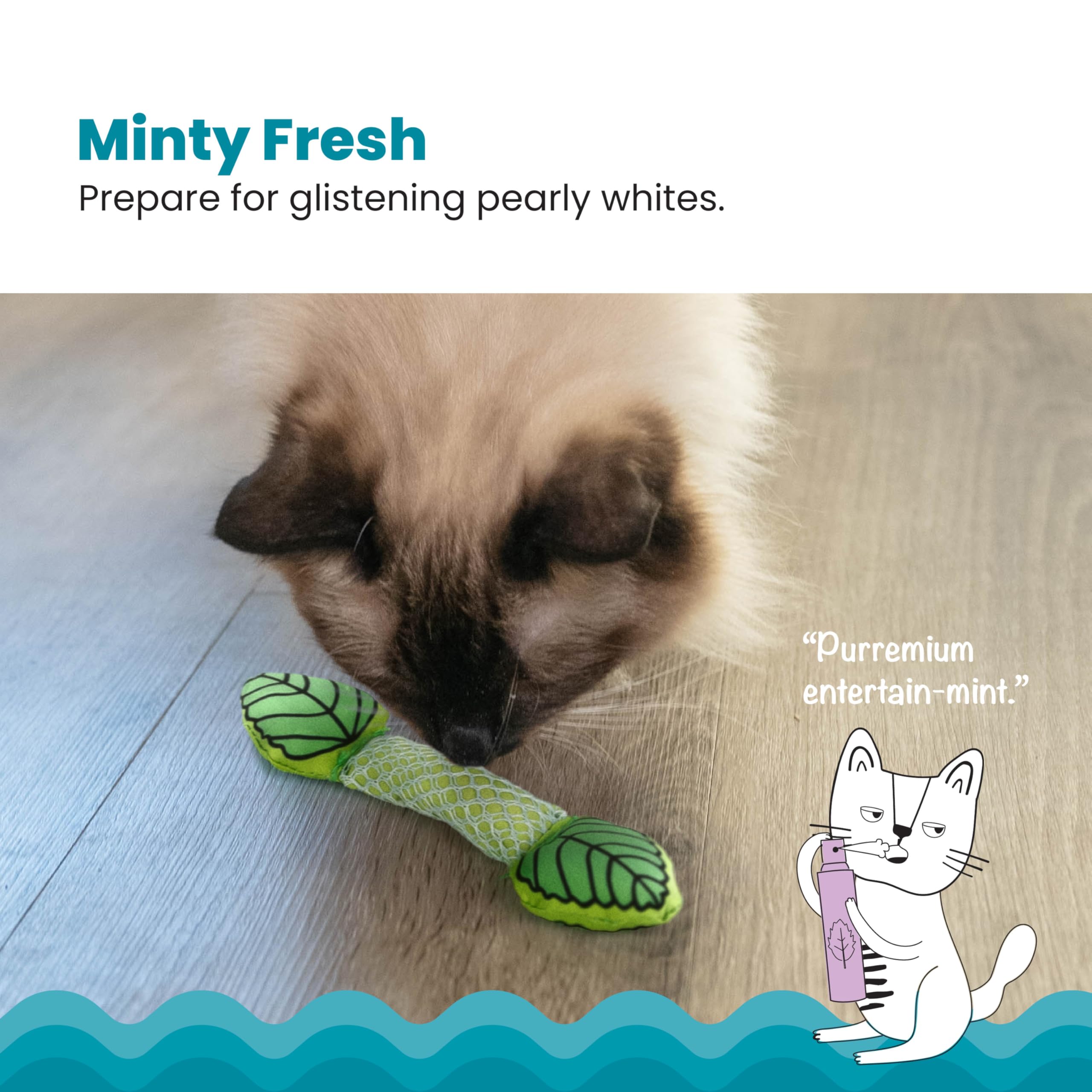 Petstages Fresh Breath Mint Stick Dental Cat Chew Toy