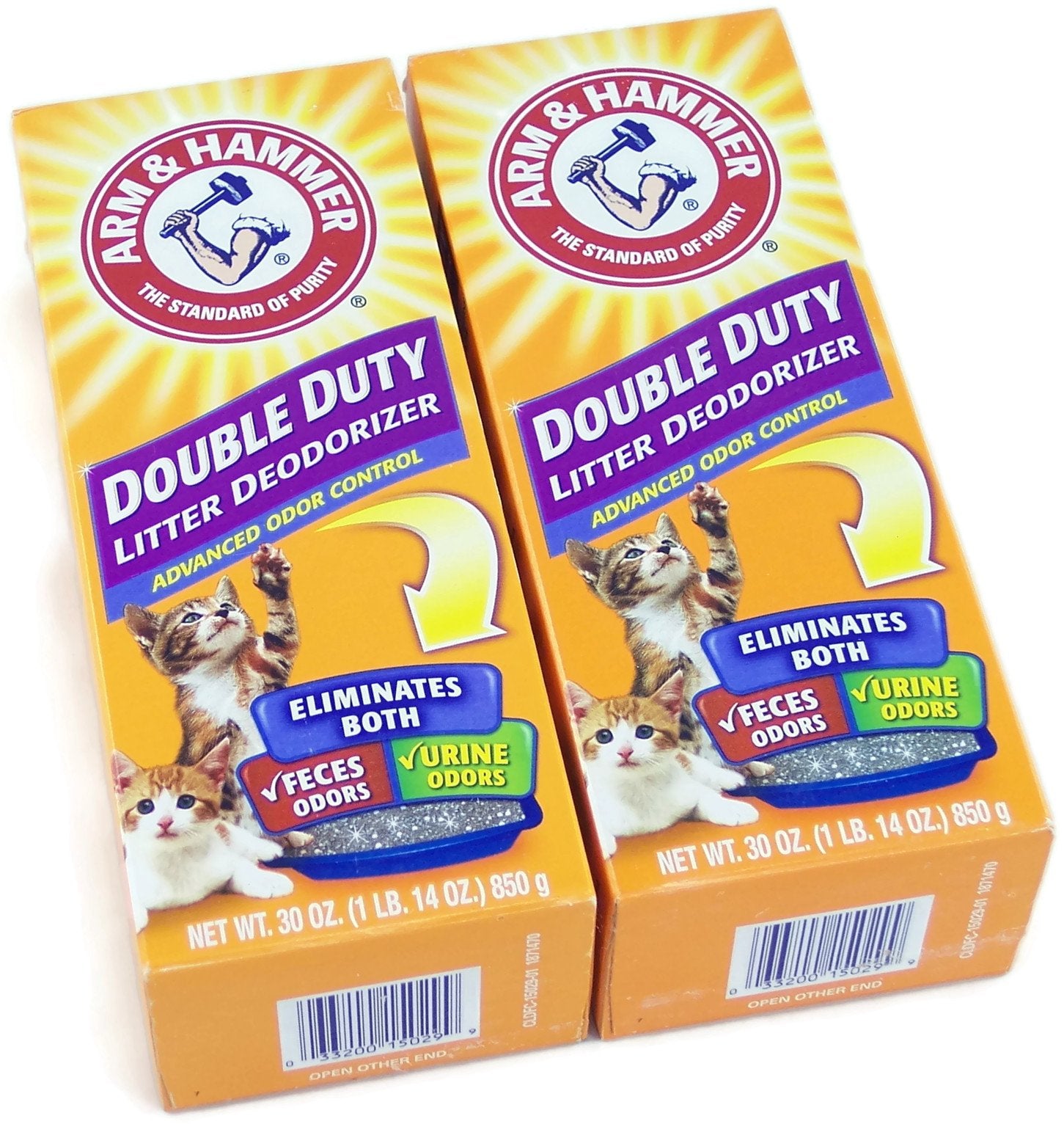 Arm & Hammer Double Duty Cat Litter Deodorizer With Baking Soda 30 Oz (2 Pack)