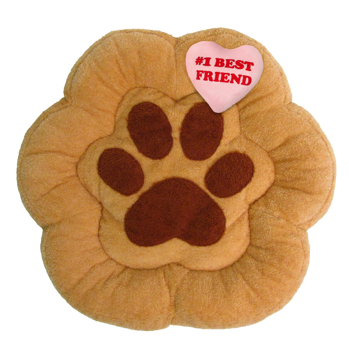 Tonbo Soft Plush Small Cute And Cozy Nature Dog Cat Bed, Washer And Dryer Friendly (Paw)